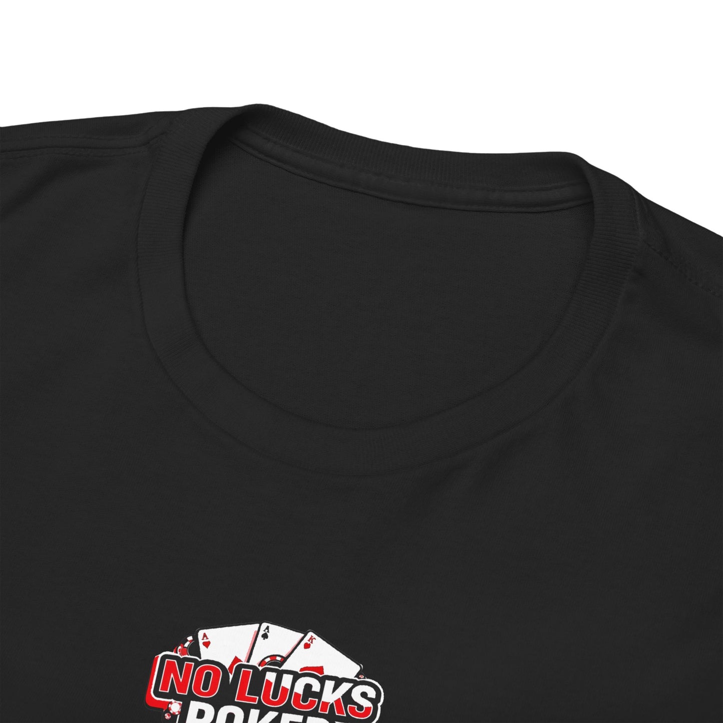 No Lucks Given – Hero/Villain Poker Skull Tee (Headphones Edition)