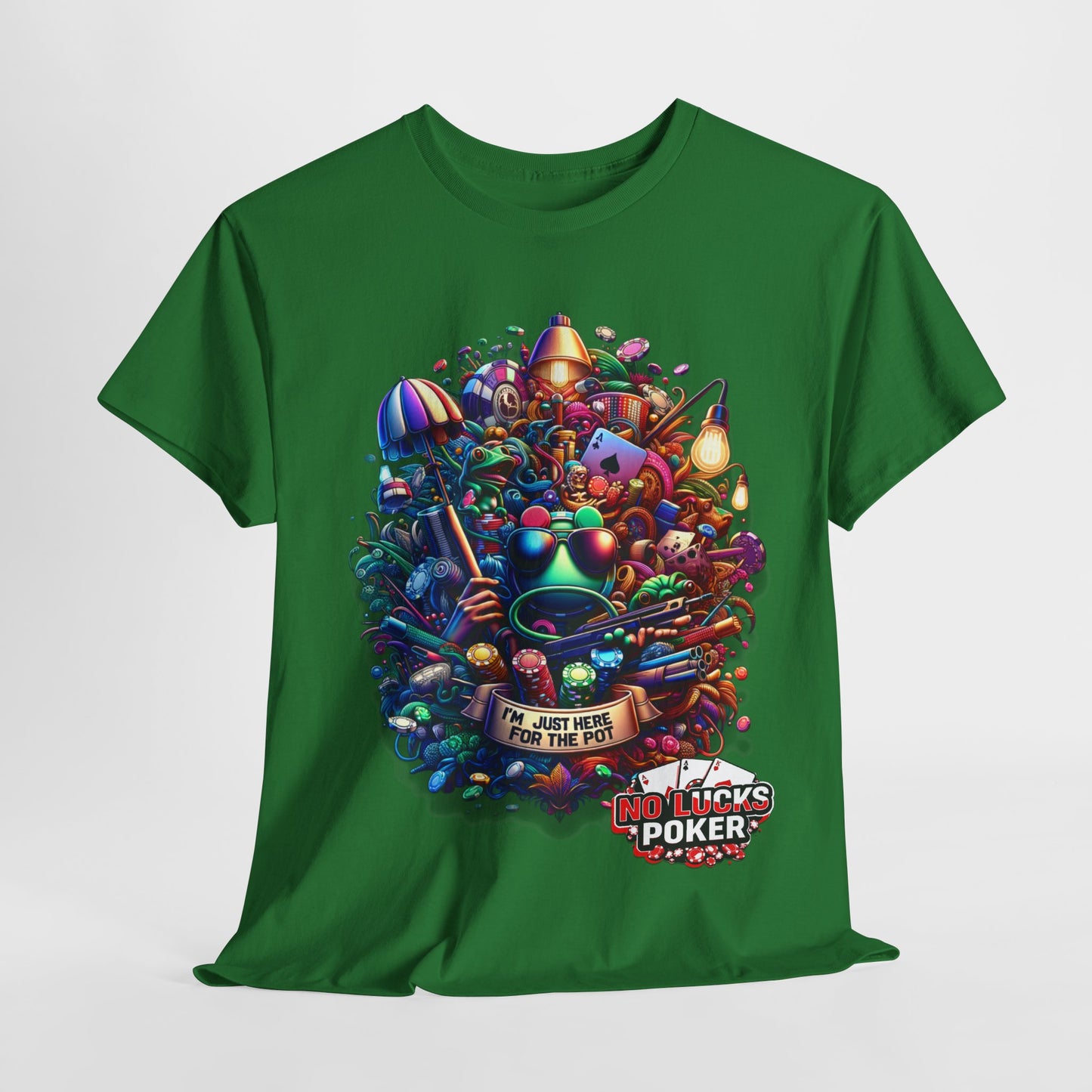 I'm Just here for the Pot unisex heavy cotton tee Poker Apparel