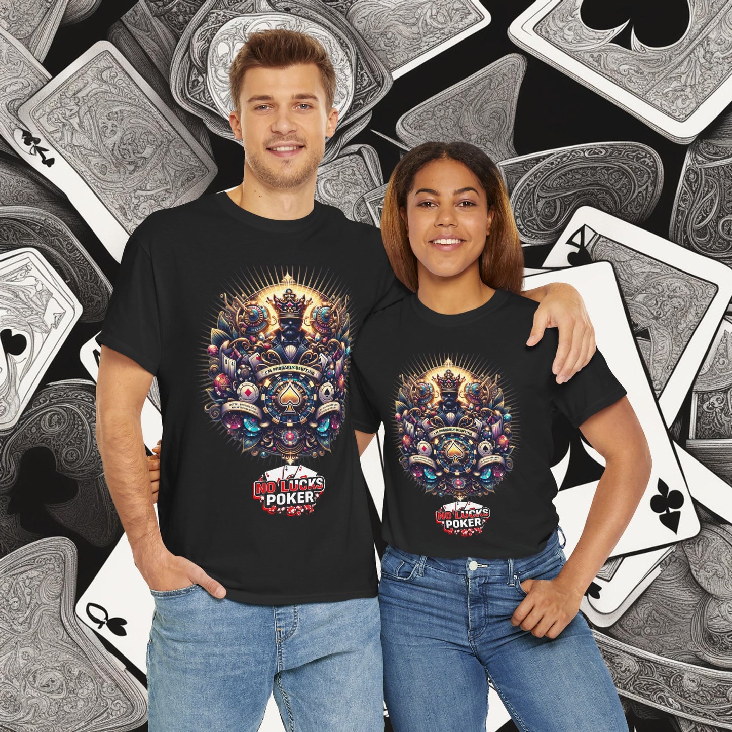 I'm Probably Bluffing unisex heavy cotton tee Poker Apparel