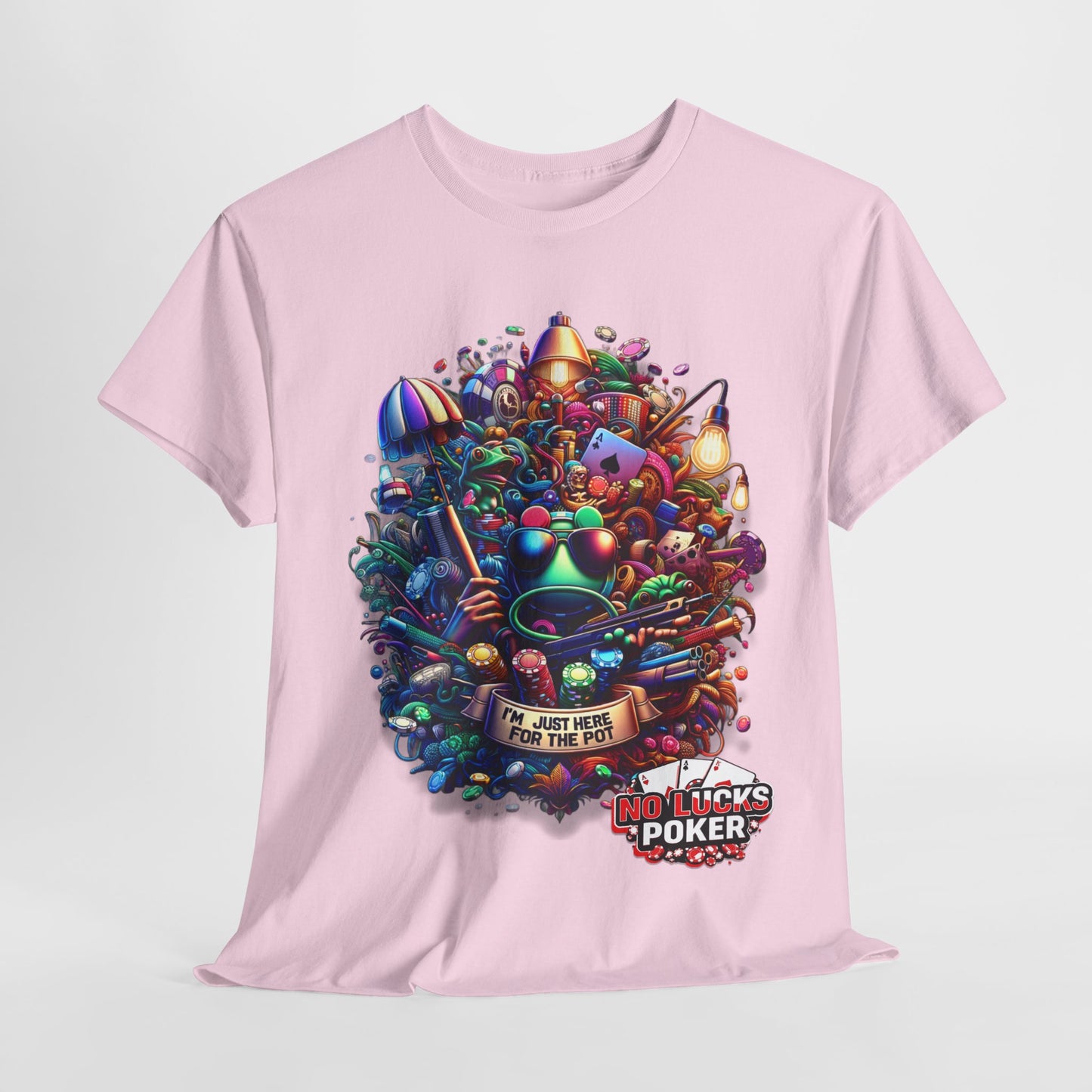 I'm Just here for the Pot unisex heavy cotton tee Poker Apparel