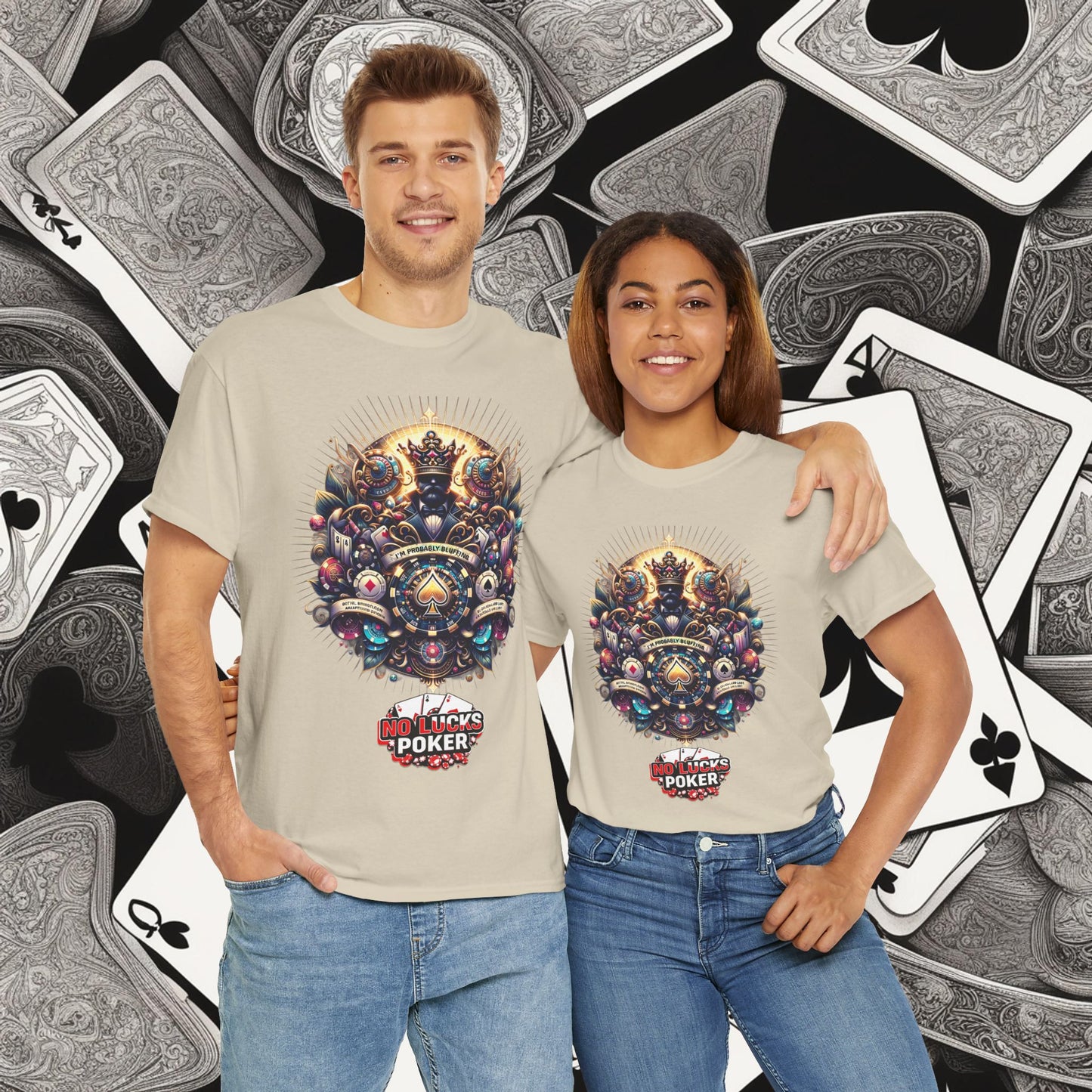 I'm Probably Bluffing unisex heavy cotton tee Poker Apparel