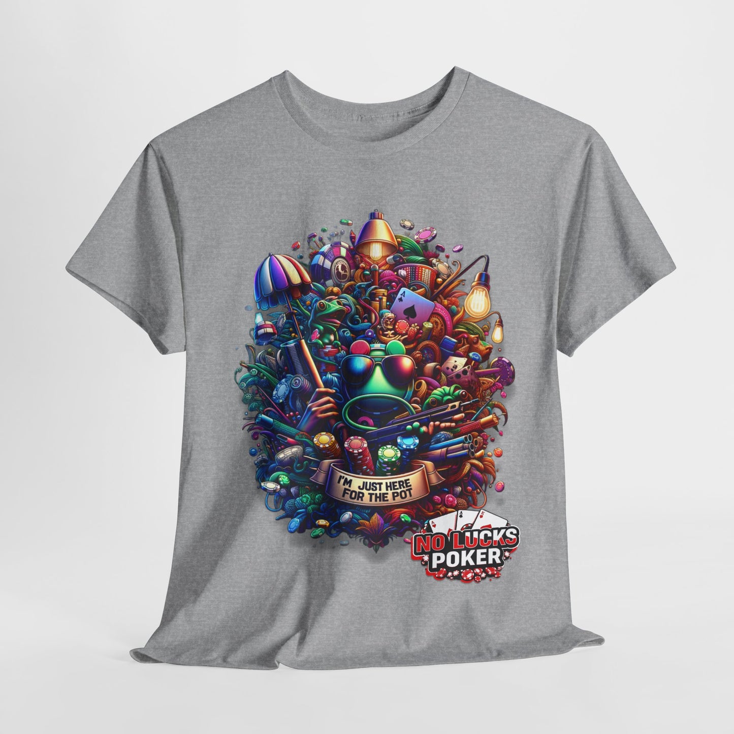 I'm Just here for the Pot unisex heavy cotton tee Poker Apparel