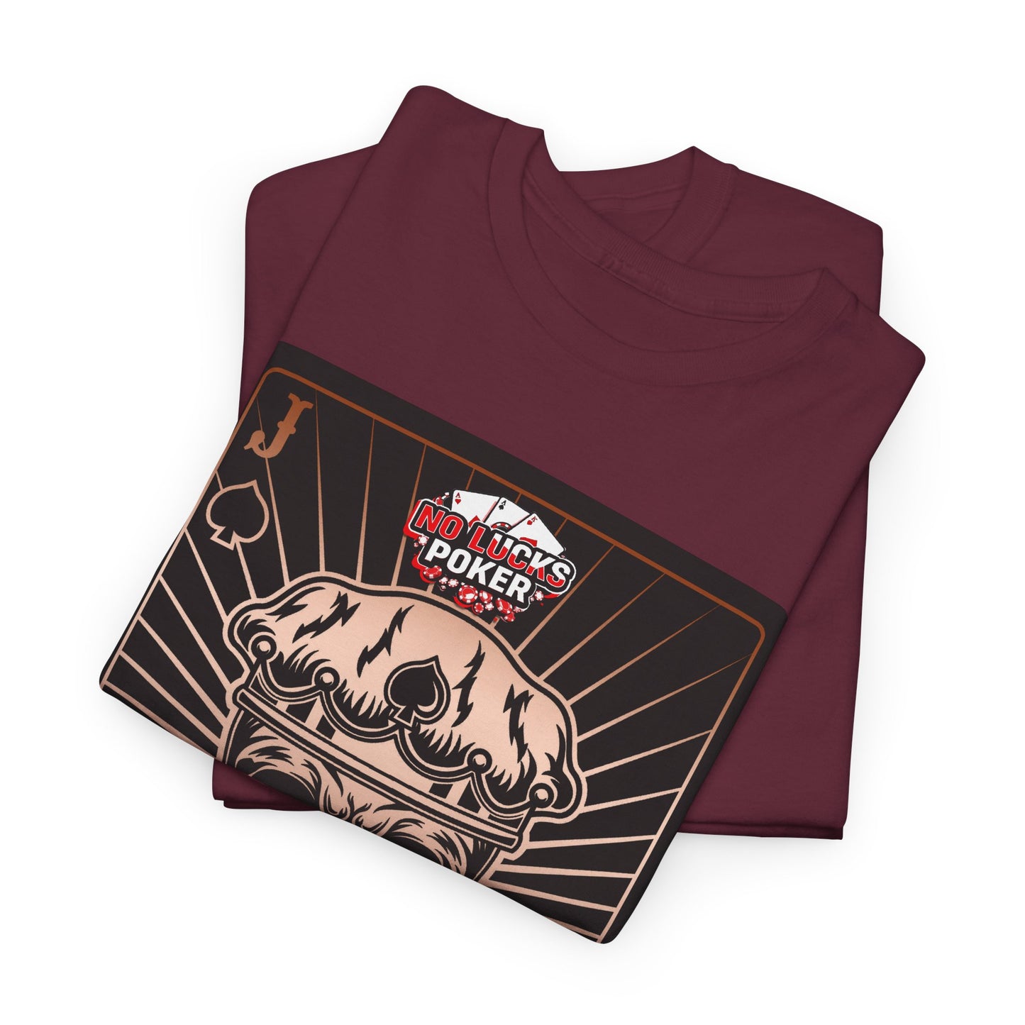 No Lucks Given – Jack Skull Crown of Spades Poker Tee (Copper Edition)