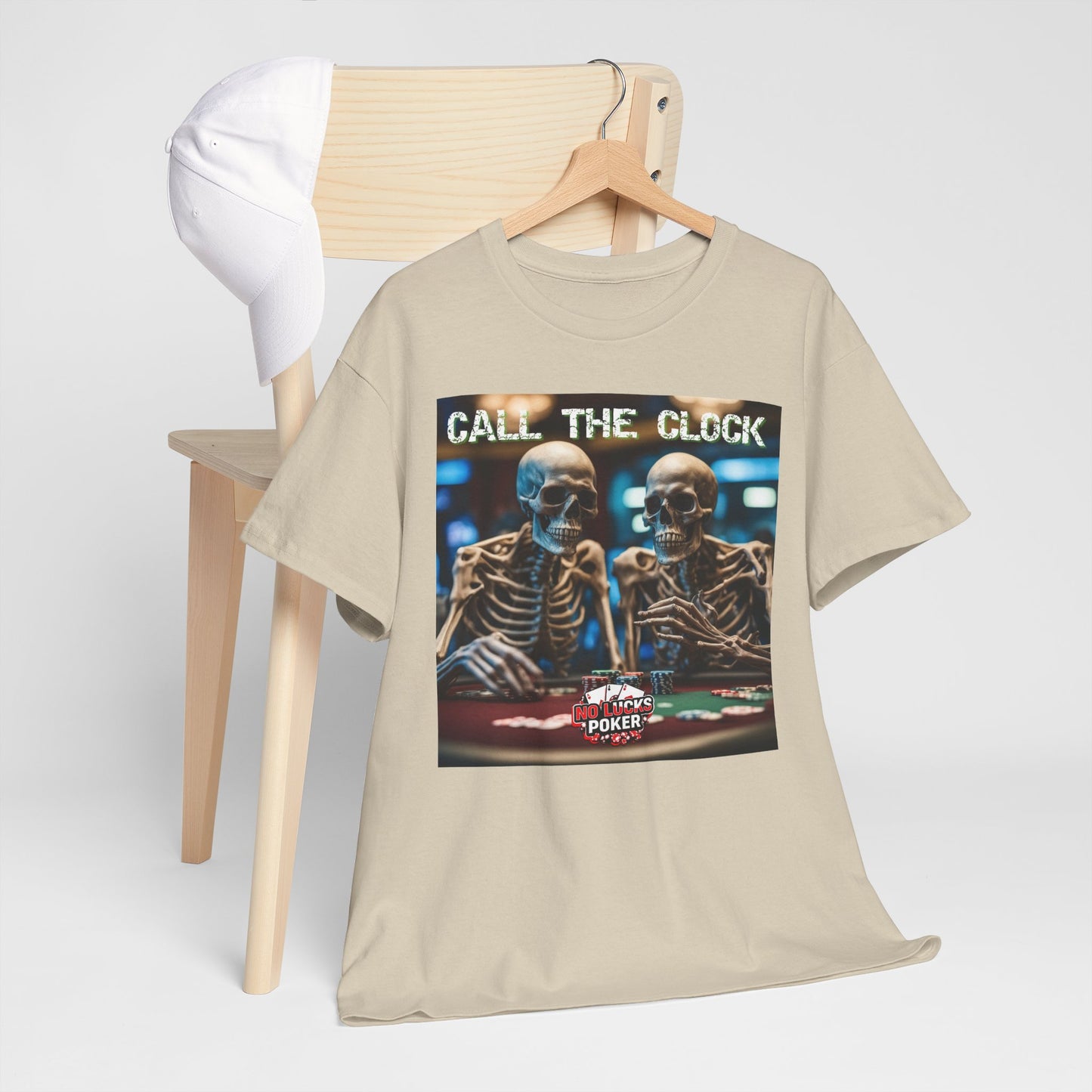 Call the clock skull unisex heavy cotton T-Shirt Must have Good Luck All-in