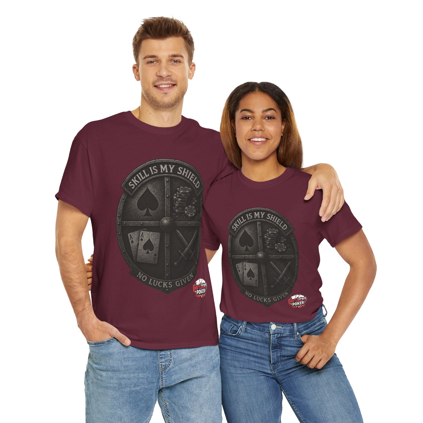 Stack or Shatter Poker T-Shirt | No Lucks Given – Skill Over Luck