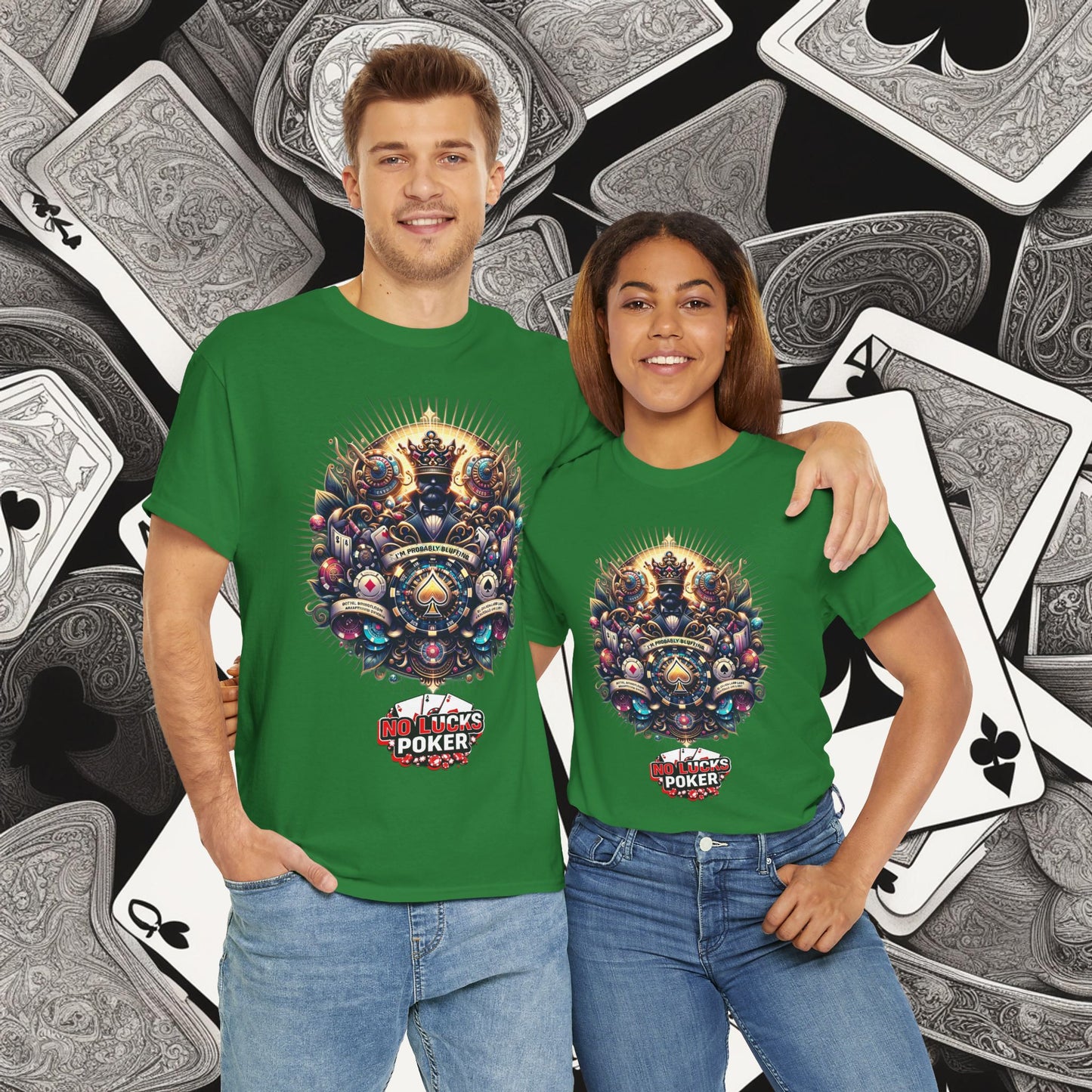 I'm Probably Bluffing unisex heavy cotton tee Poker Apparel