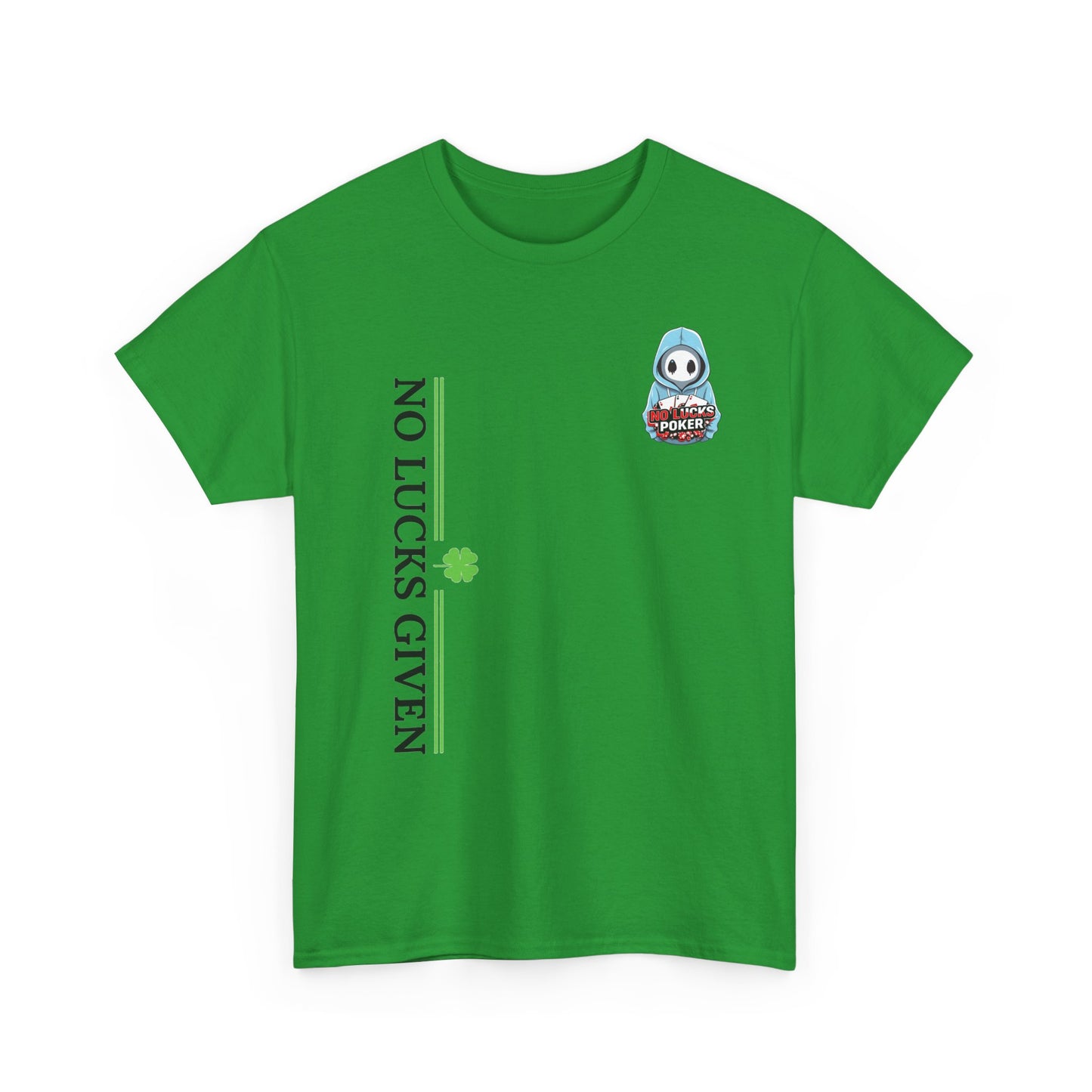 No Lucks Given – Ghost Logo Poker T-Shirt | Stealth Blackout Style