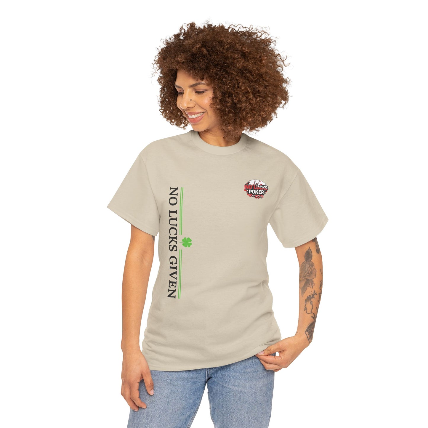 No Lucks Given – Signature Logo Poker Tee (All In Edition)