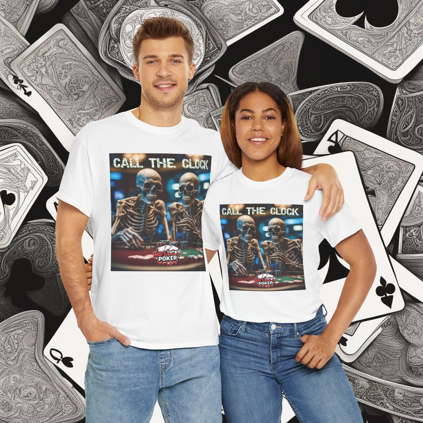 Call the clock skull unisex heavy cotton T-Shirt Must have Good Luck All-in