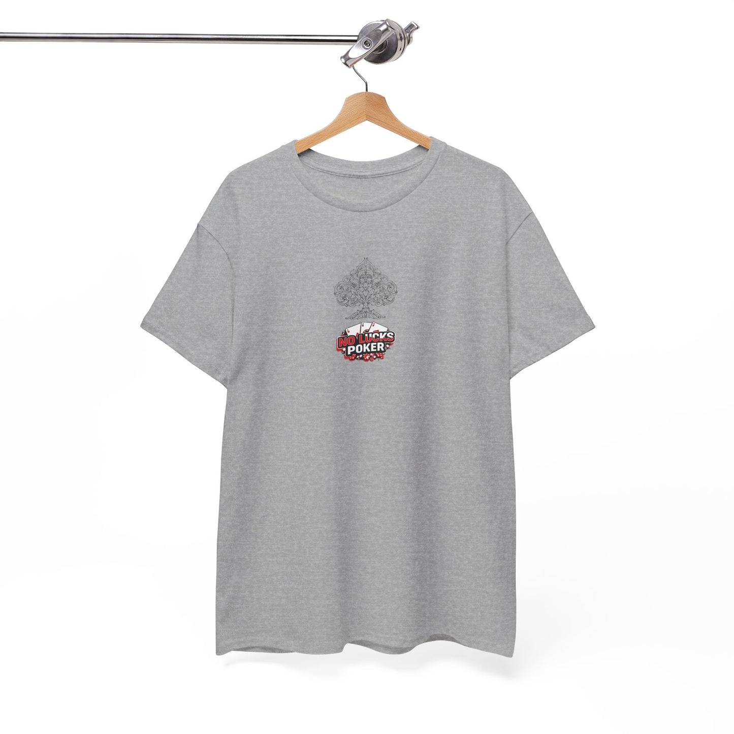 No Lucks Given Logo Poker T-Shirt | Built for Players, Not Luck