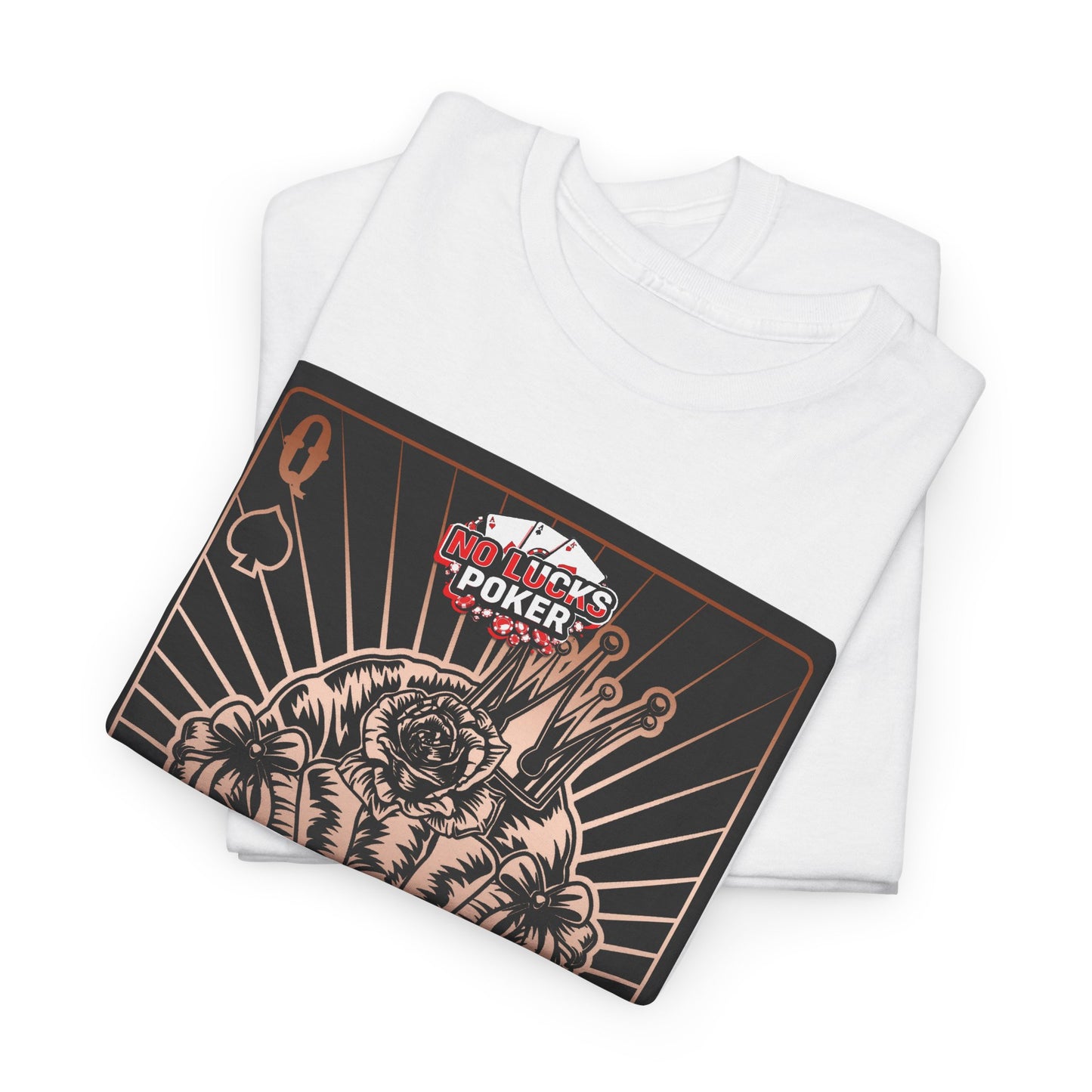 No Lucks Given – Angry Queen of Spades Poker Tee (Copper Edition)