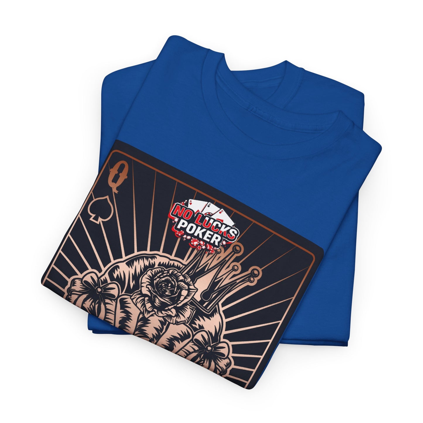 No Lucks Given – Angry Queen of Spades Poker Tee (Copper Edition)