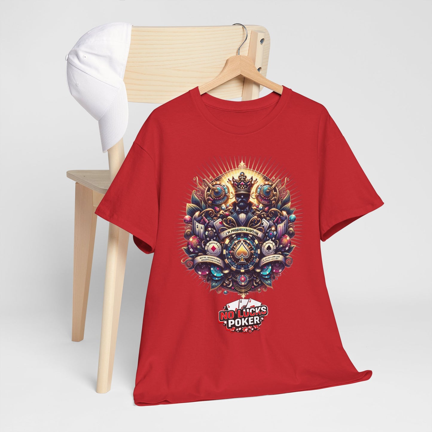 I'm Probably Bluffing unisex heavy cotton tee Poker Apparel