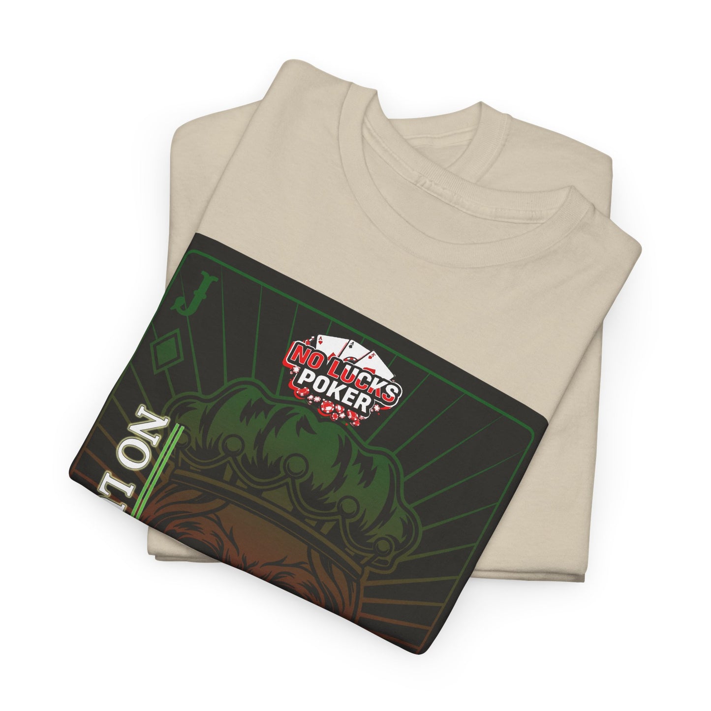 No Lucks Given – Jack Skull Crown Poker Tee (Green & Red Edition)