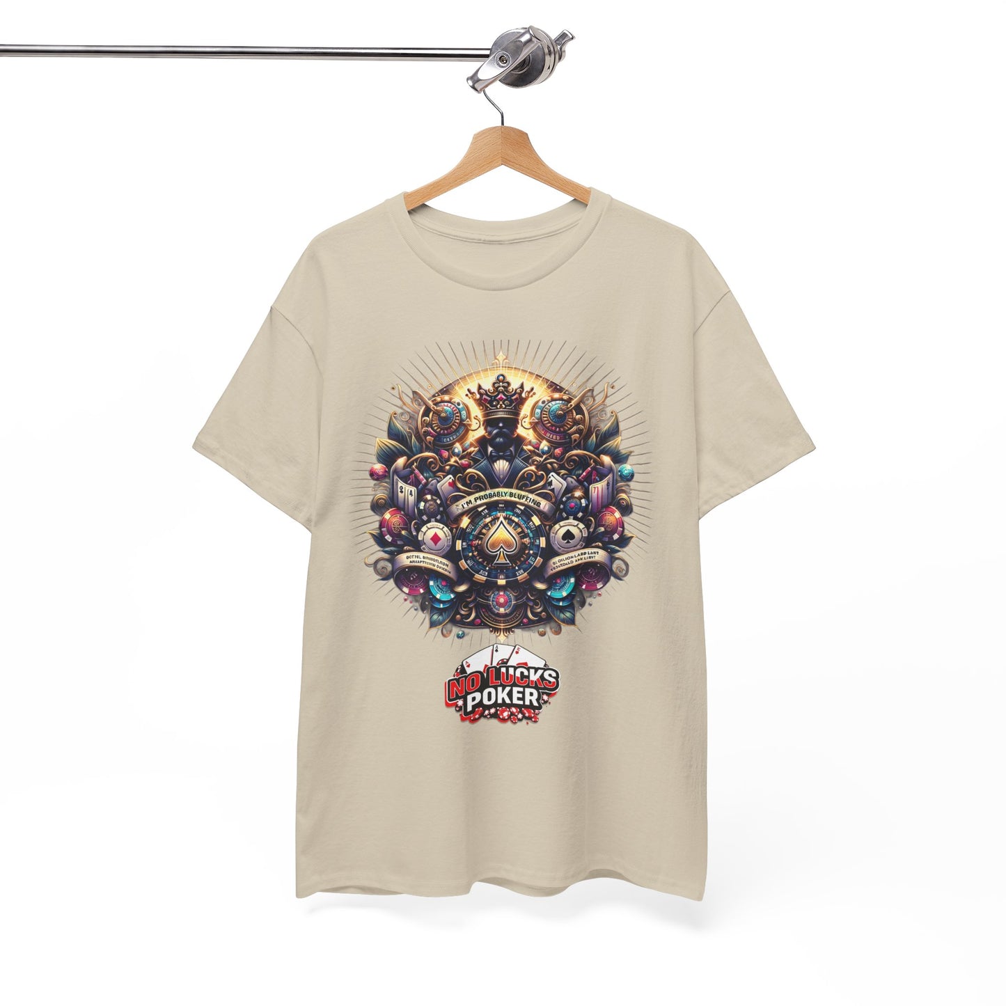 I'm Probably Bluffing unisex heavy cotton tee Poker Apparel