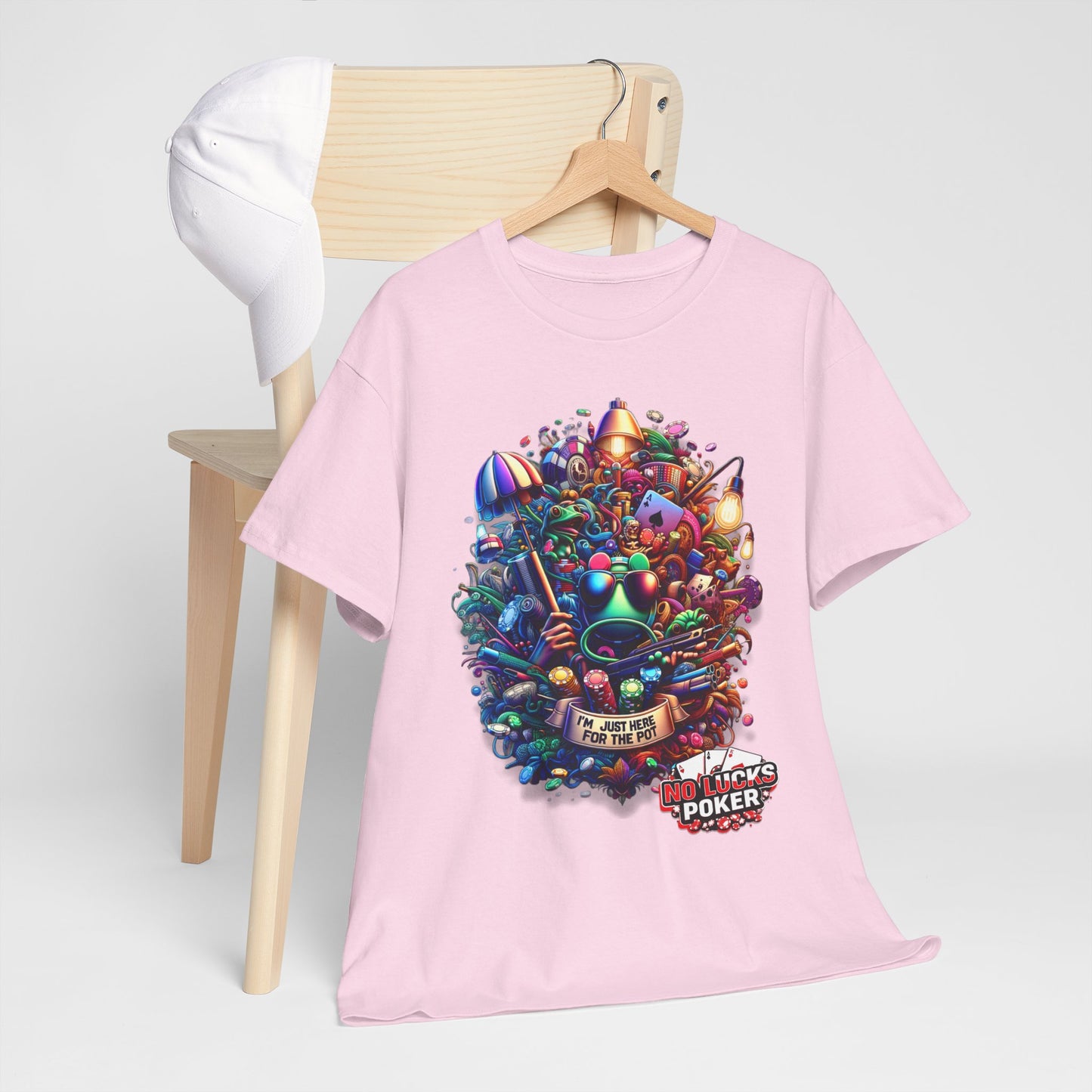 I'm Just here for the Pot unisex heavy cotton tee Poker Apparel