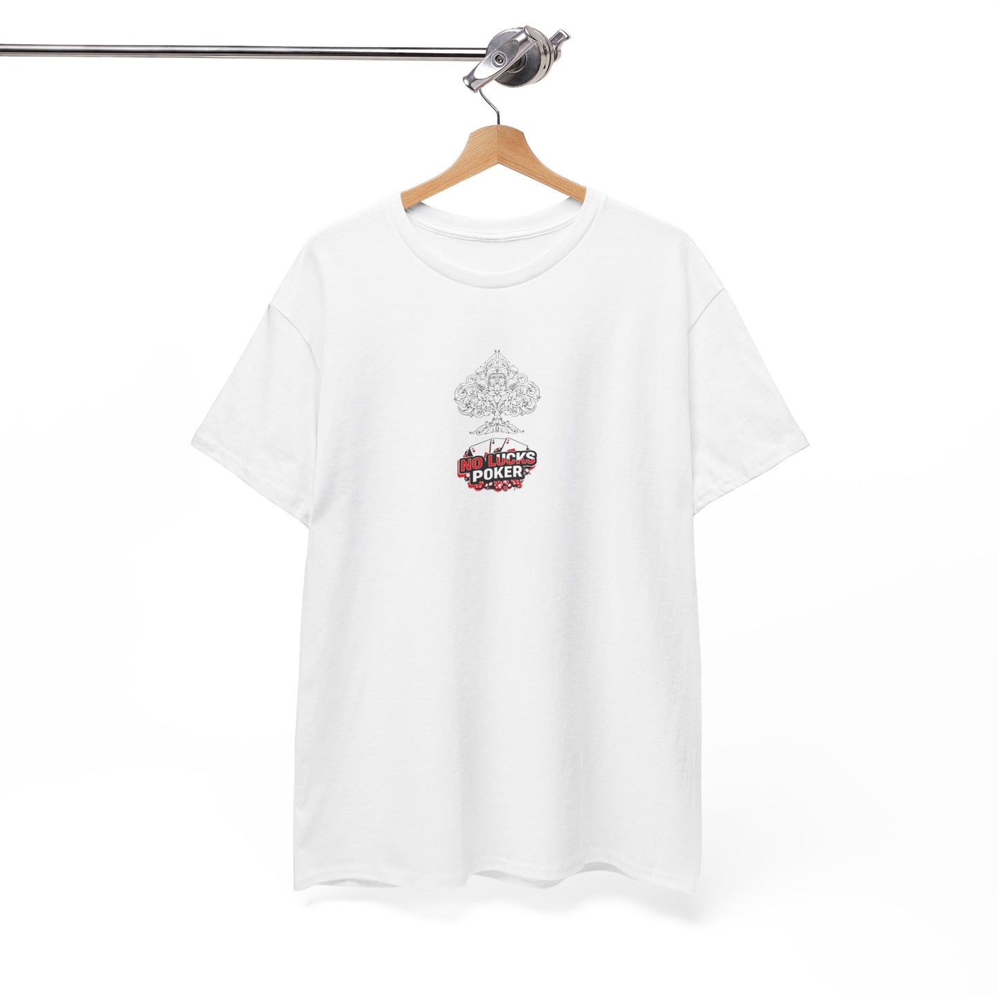 No Lucks Given Logo Poker T-Shirt | Built for Players, Not Luck