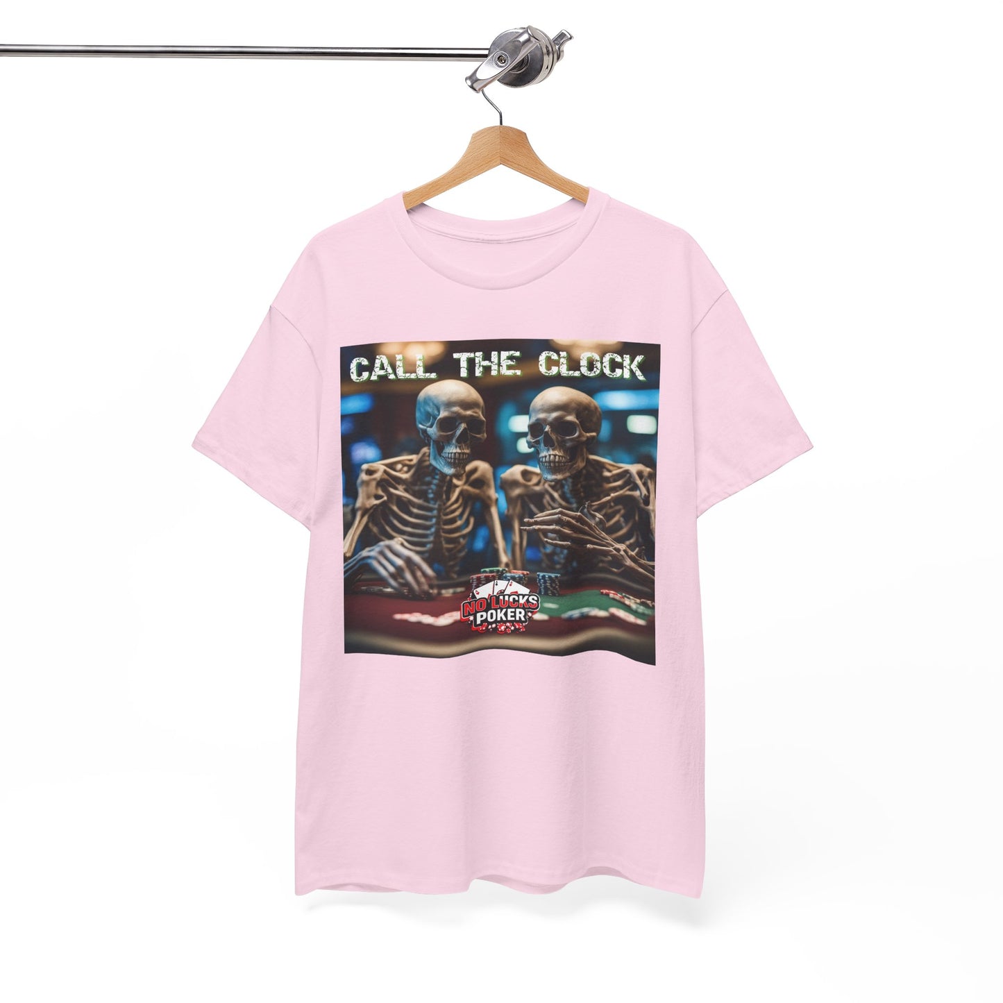 Call the clock skull unisex heavy cotton T-Shirt Must have Good Luck All-in