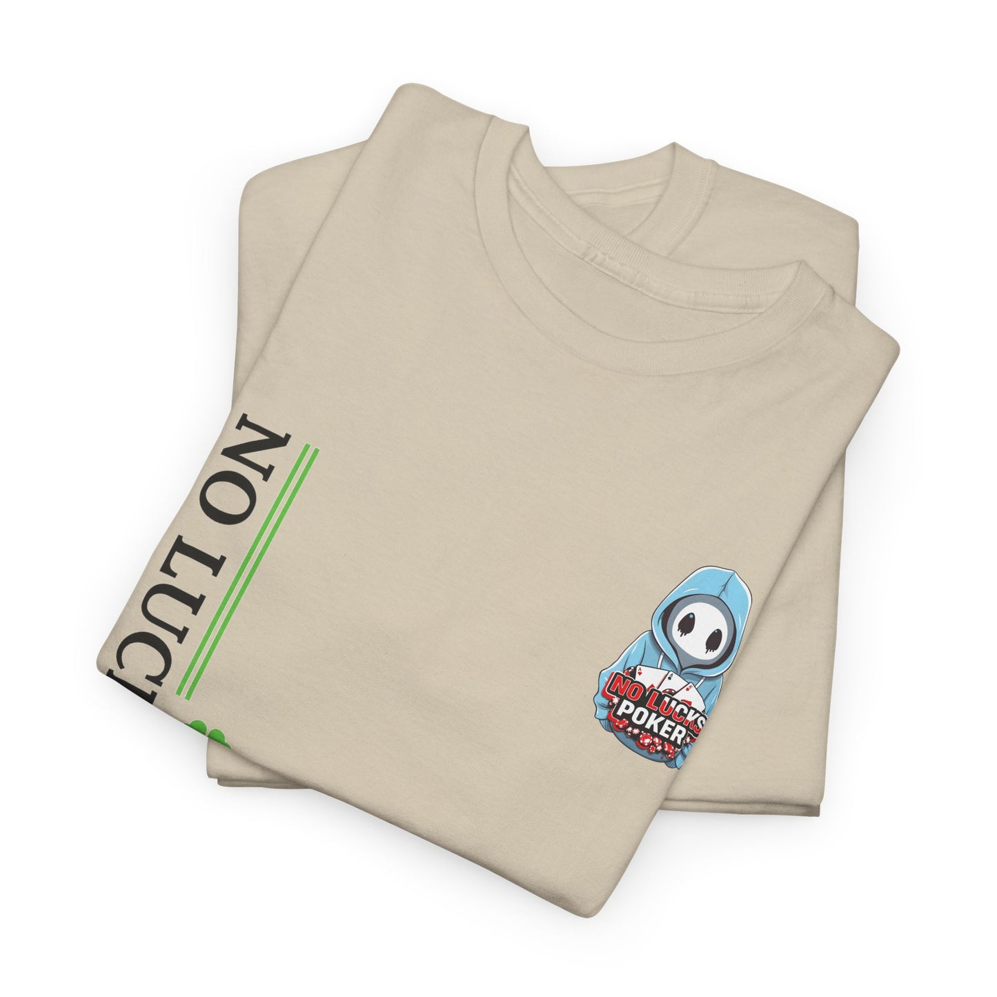 No Lucks Given – Ghost Logo Poker T-Shirt | Stealth Blackout Style
