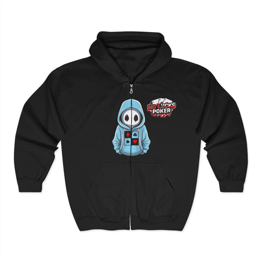 No Lucks Given Mysterious Hoodie Player Poker Unisex Heavy Blend™ Full Zip Hooded Sweatshirt