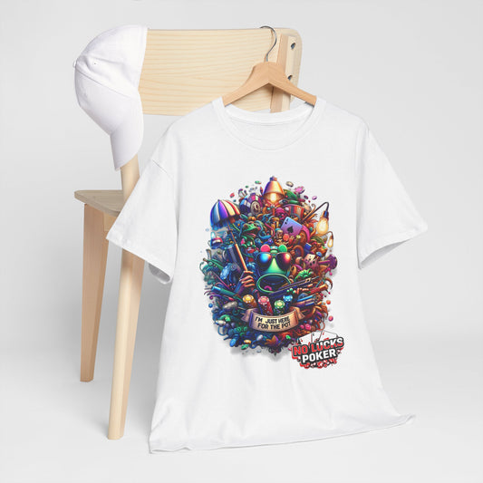 I'm Just here for the Pot unisex heavy cotton tee Poker Apparel
