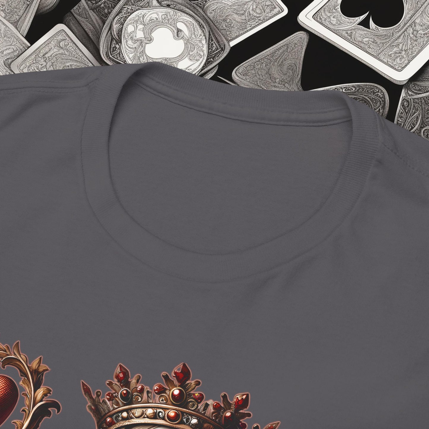 Queen of Hearts Poker T-Shirt | Unisex Heavy Cotton Tee