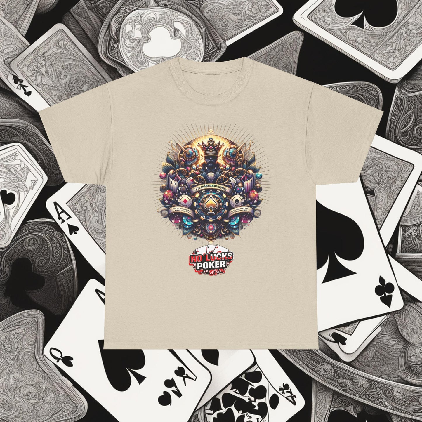I'm Probably Bluffing unisex heavy cotton tee Poker Apparel