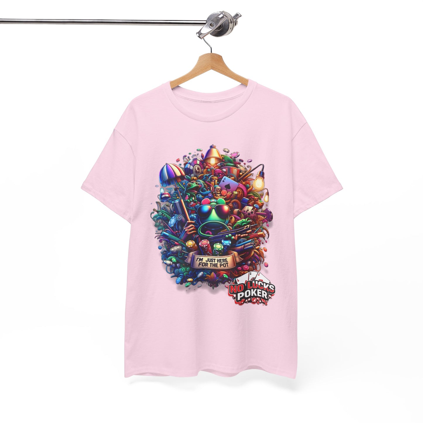 I'm Just here for the Pot unisex heavy cotton tee Poker Apparel