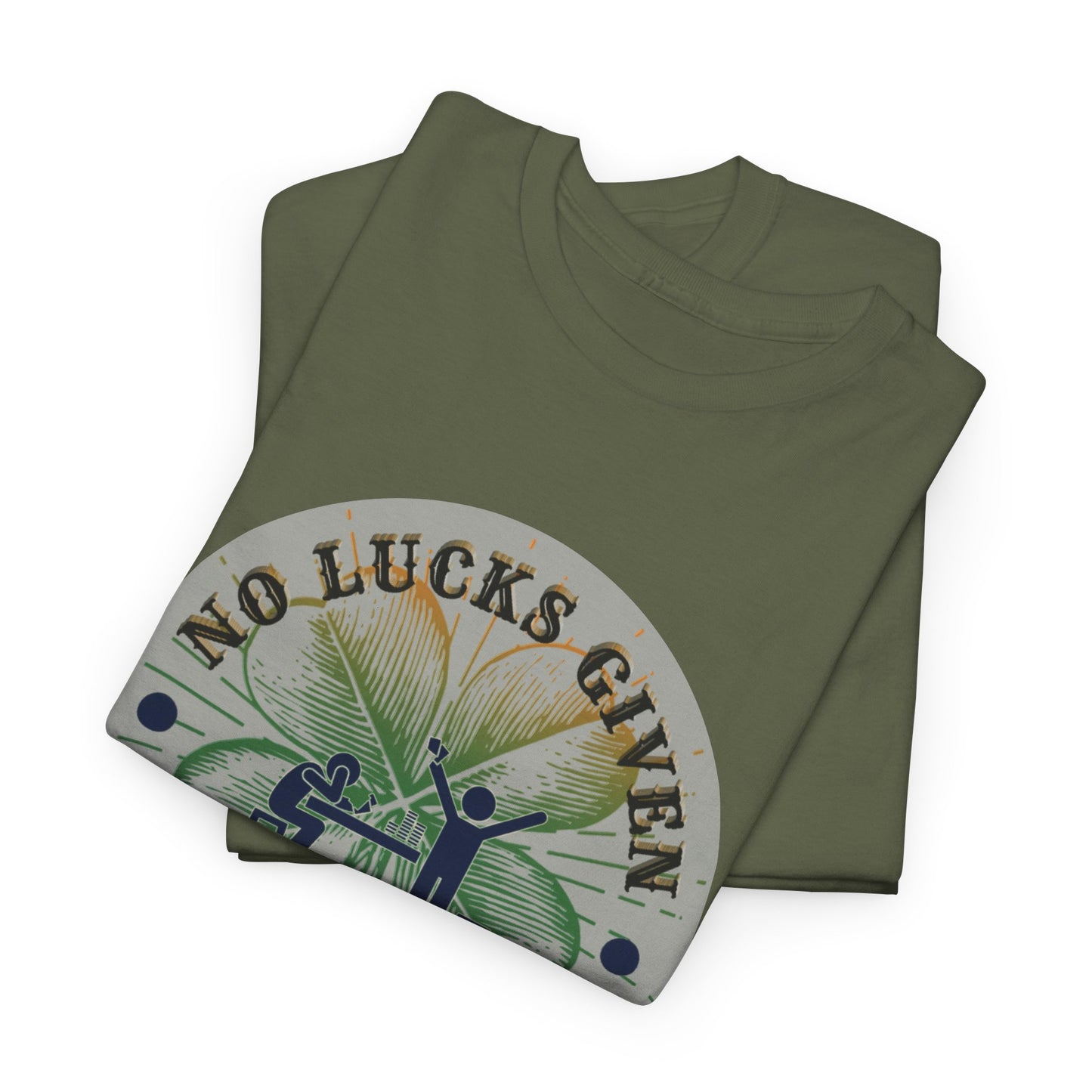 No Lucks Given – Large Clover Poker T-Shirt | Skill Over Luck