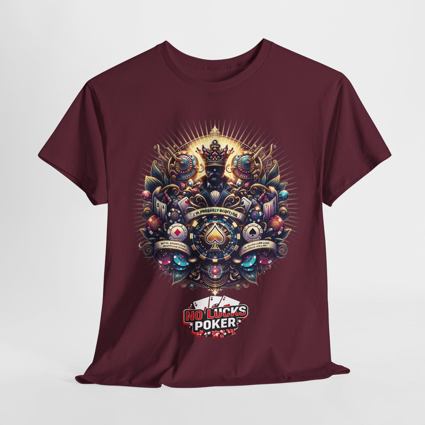 I'm Probably Bluffing unisex heavy cotton tee Poker Apparel