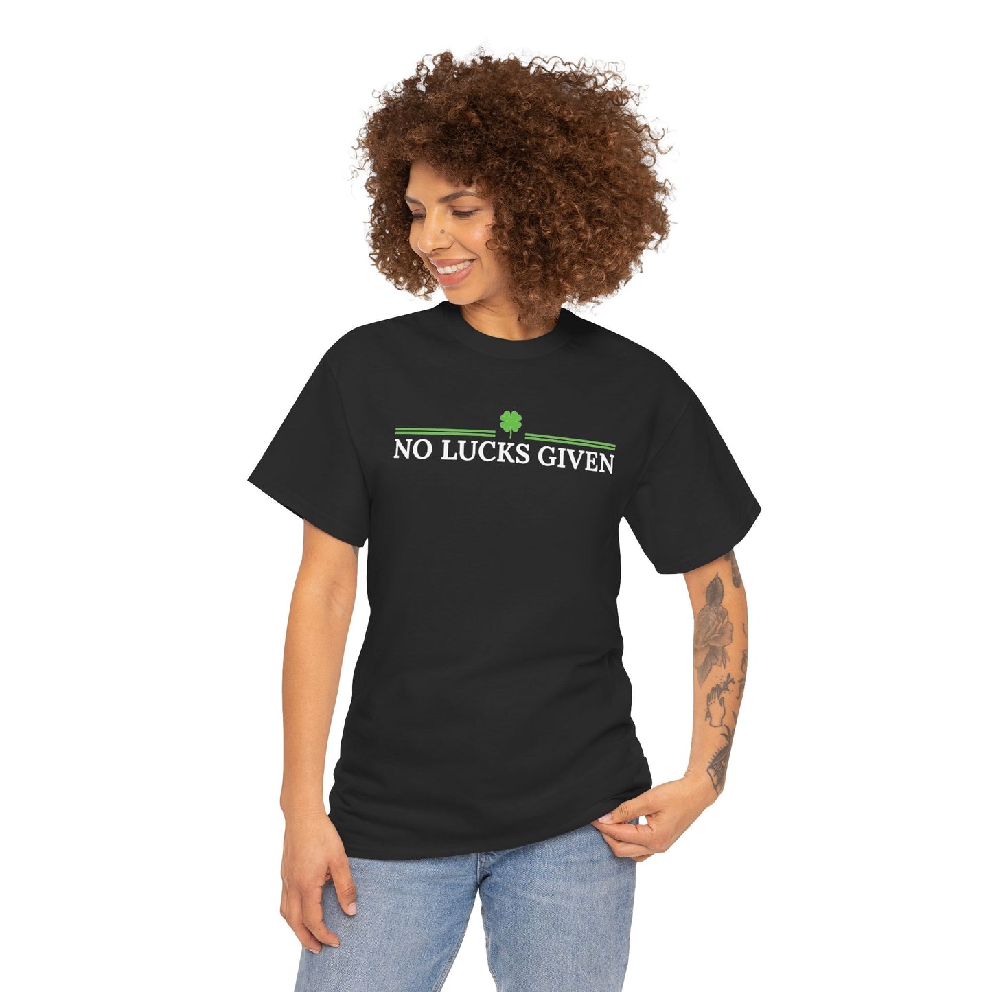 No Lucks Given – Classic Logo Poker Tee (Good Luck, All In)