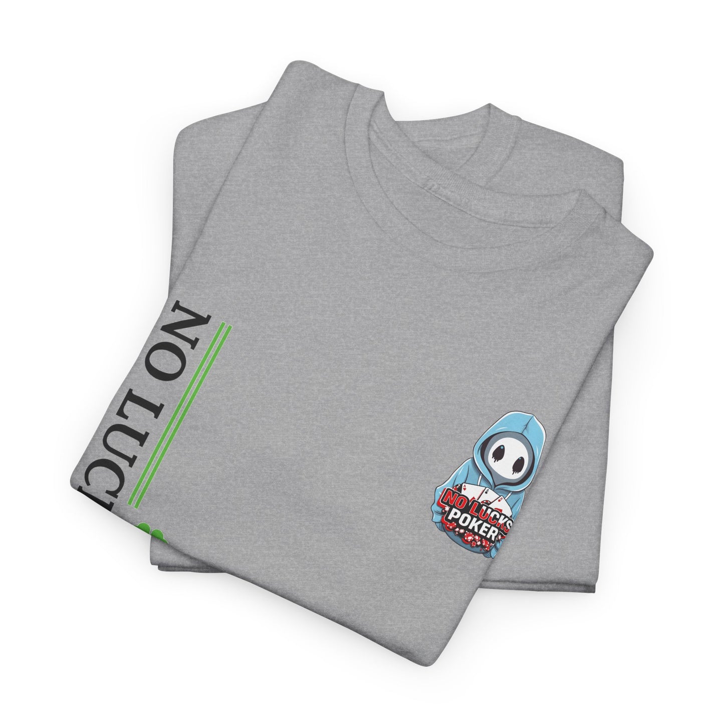 No Lucks Given – Ghost Logo Poker T-Shirt | Stealth Blackout Style