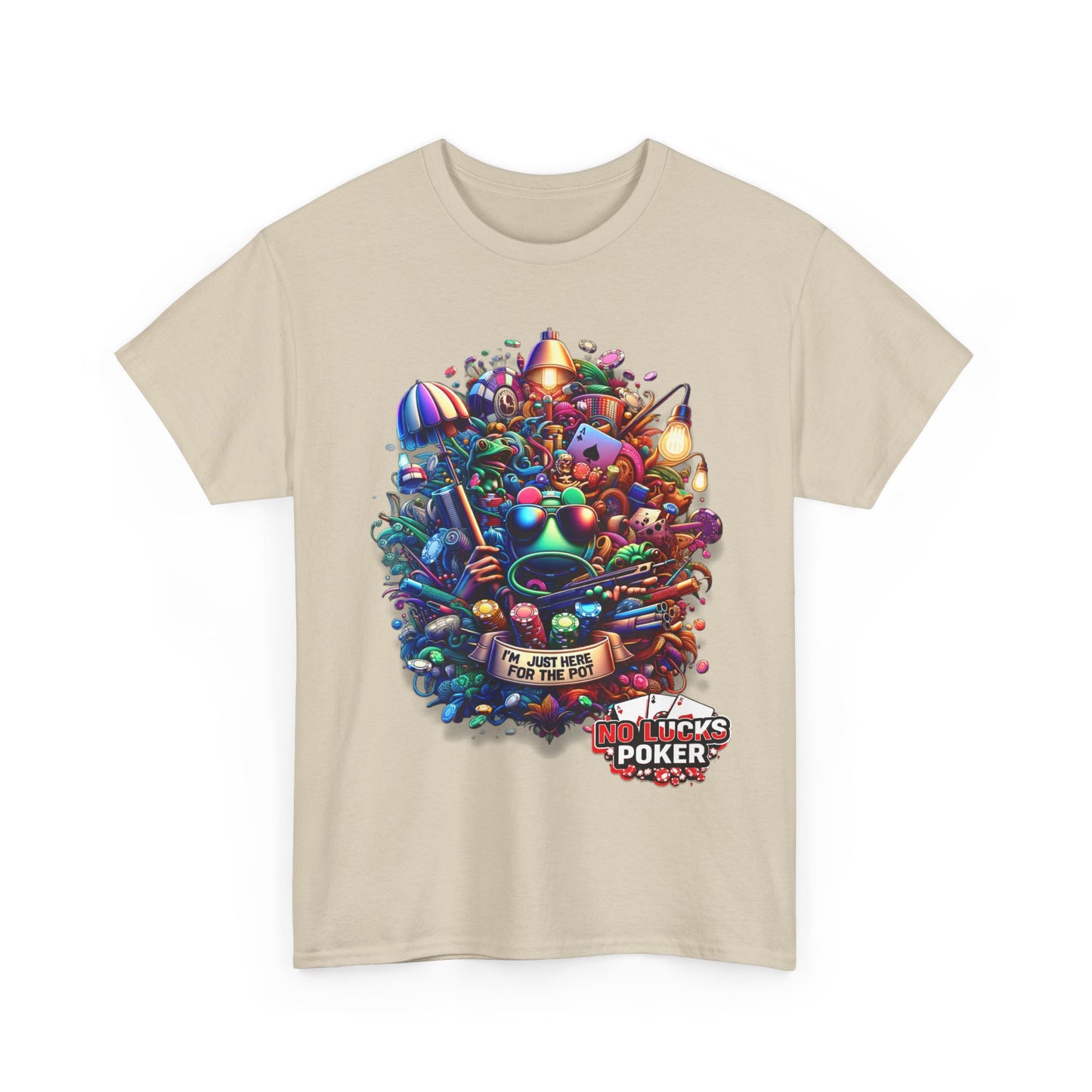 I'm Just here for the Pot unisex heavy cotton tee Poker Apparel