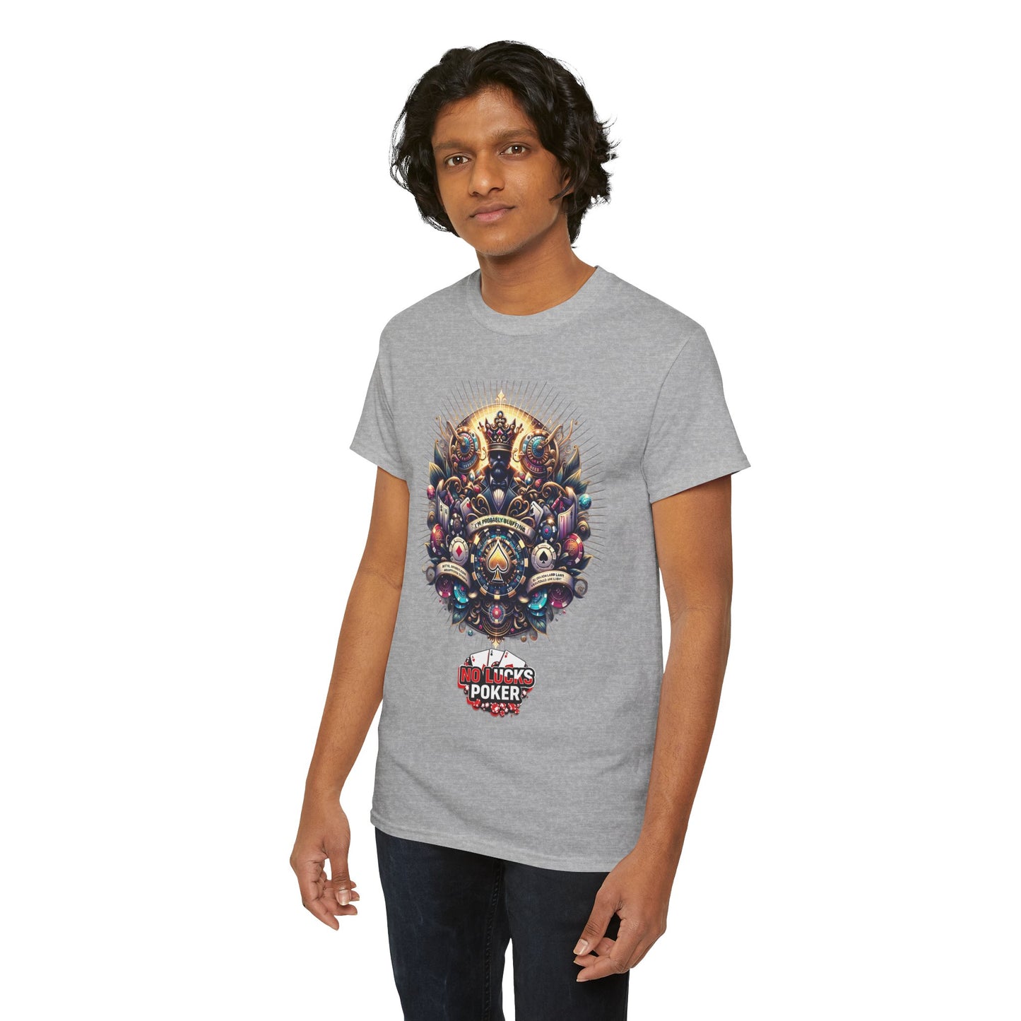 I'm Probably Bluffing unisex heavy cotton tee Poker Apparel