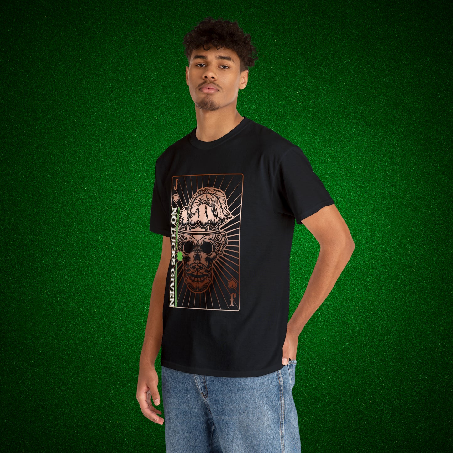No Lucks Given Angry Jack of Hearts Copper Poker T-Shirt Must have Good Luck All-in