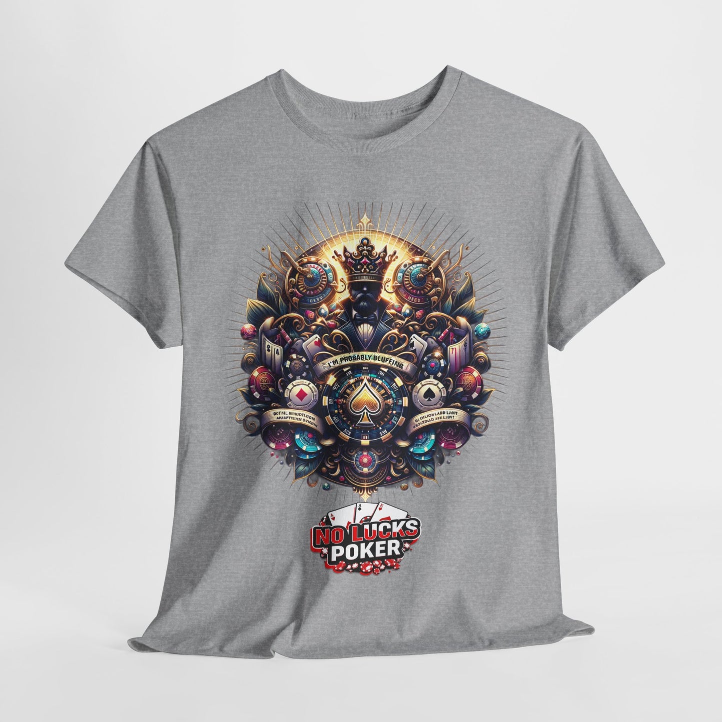 I'm Probably Bluffing unisex heavy cotton tee Poker Apparel