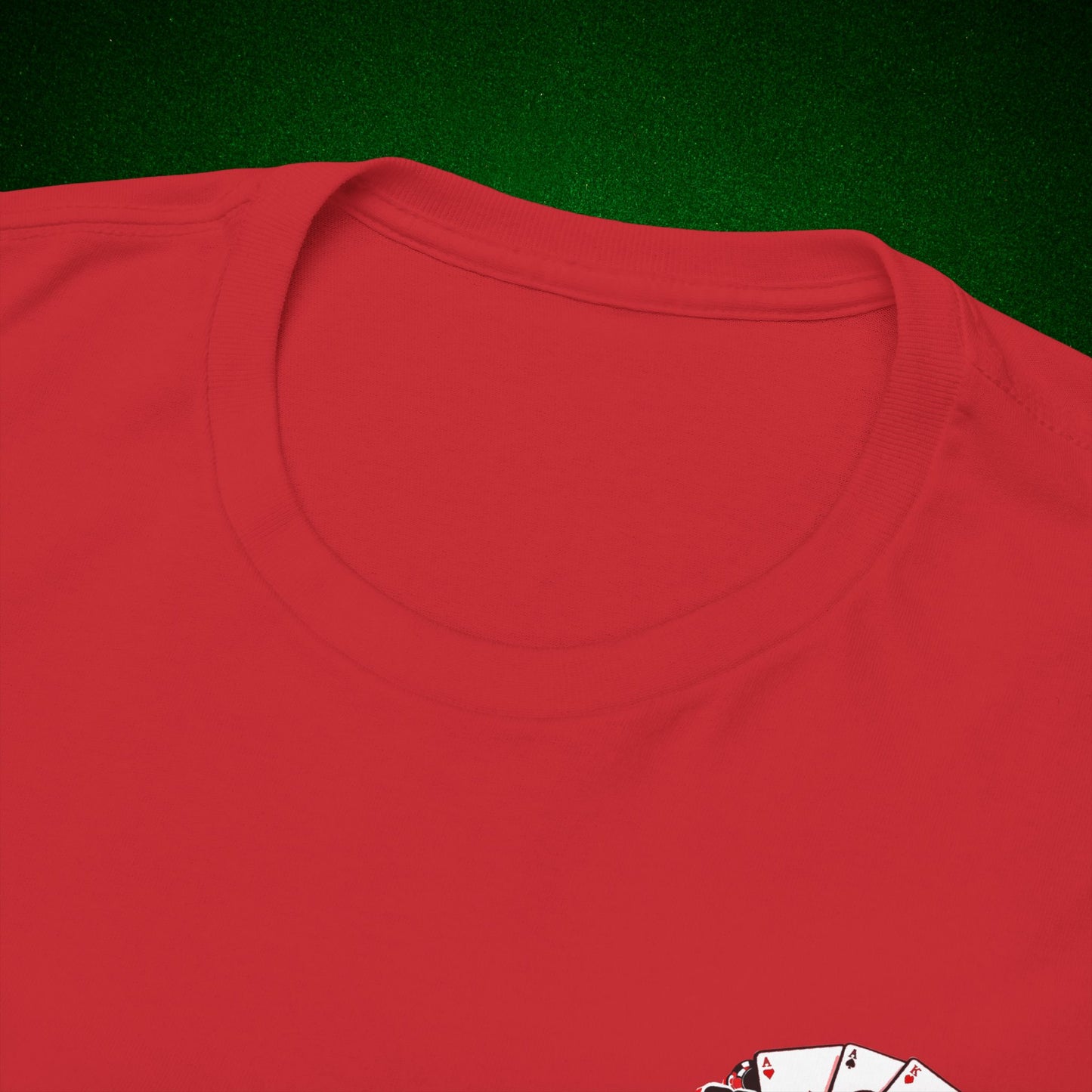 No Lucks Given Large Clover Poker T-Shirt Good Luck All-in