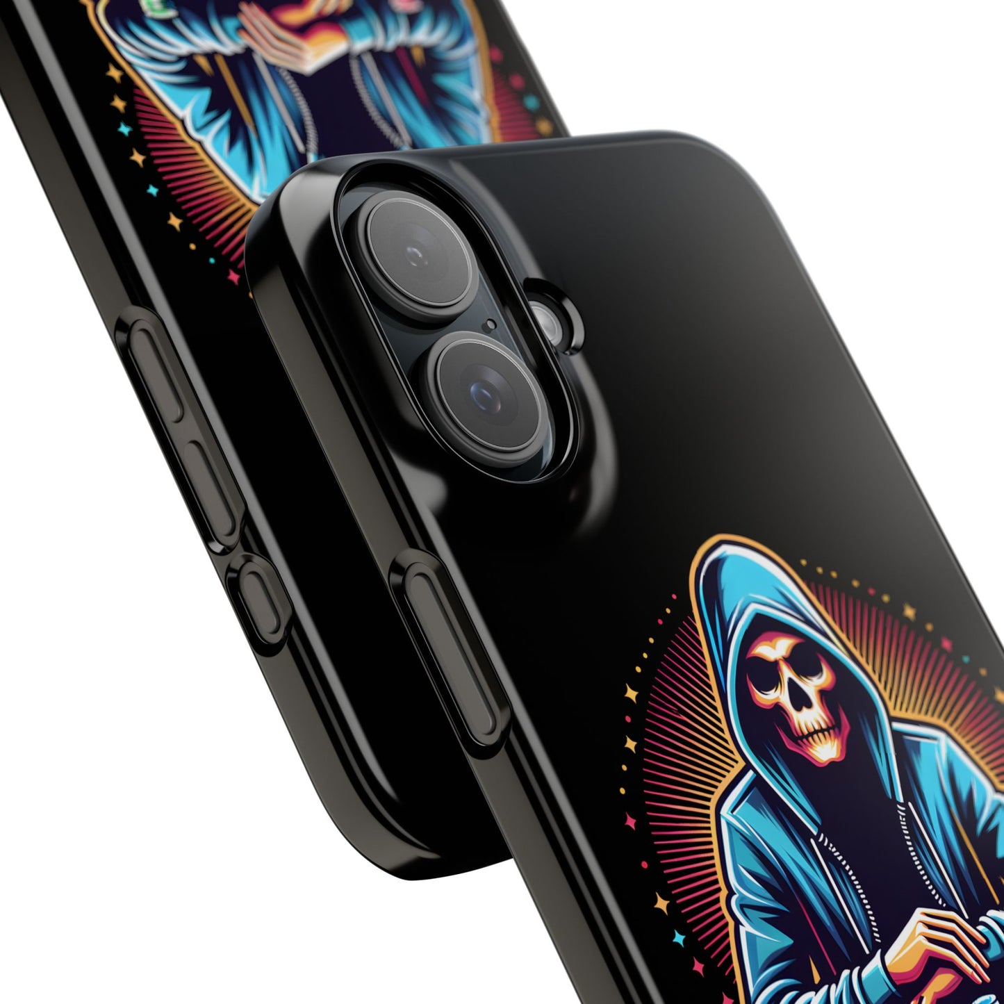 Poker Player with Skull at Poker Table Slim Phone Case -  iPhone 13 - 15