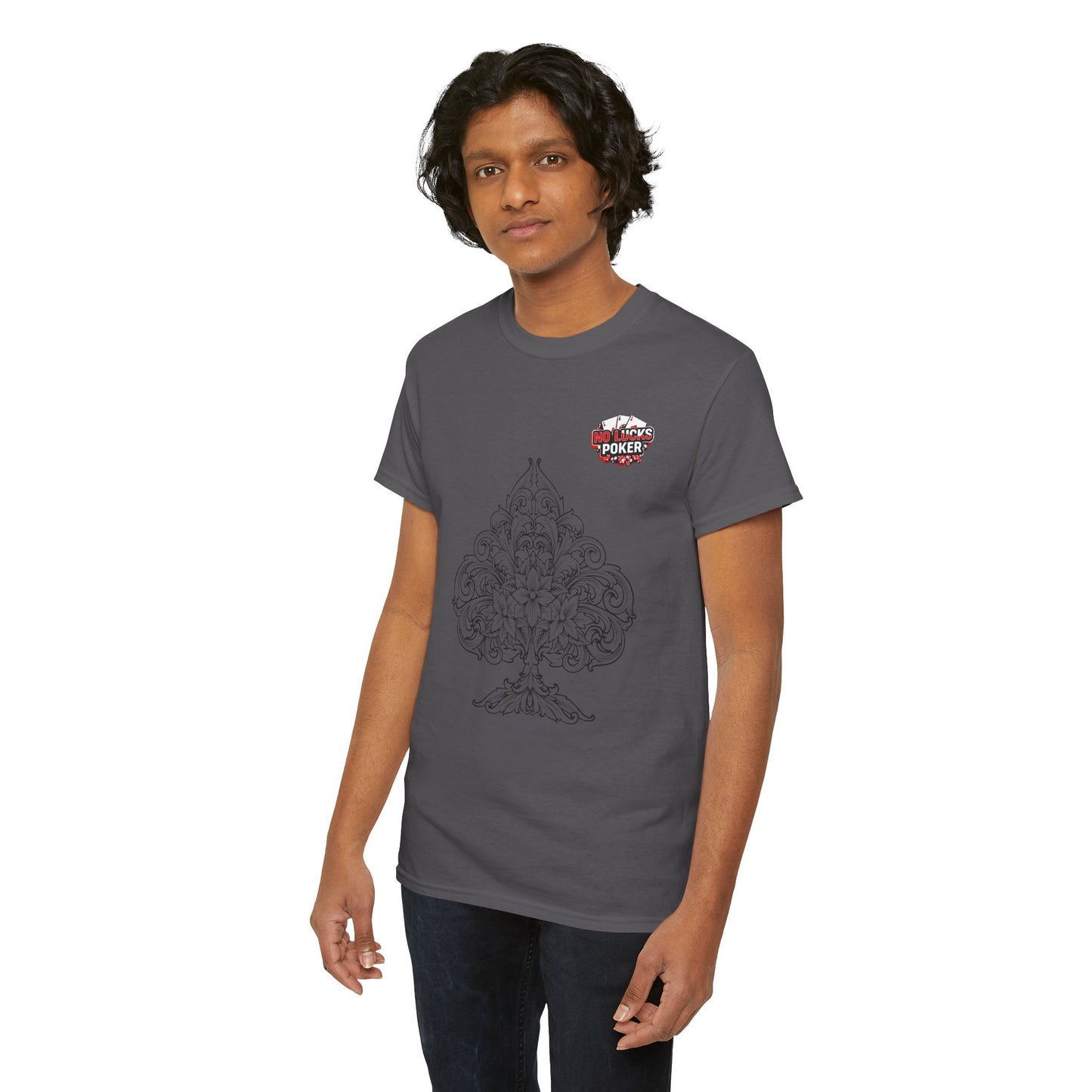 No Lucks Given – Spade Poker T-Shirt (Good Luck, All In)