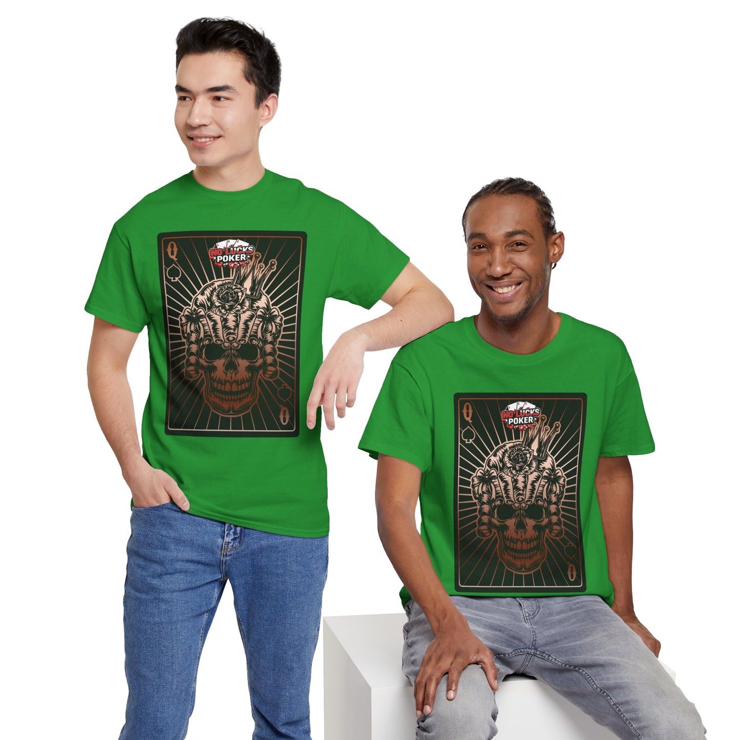 No Lucks Given – Angry Queen of Spades Poker Tee (Copper Edition)