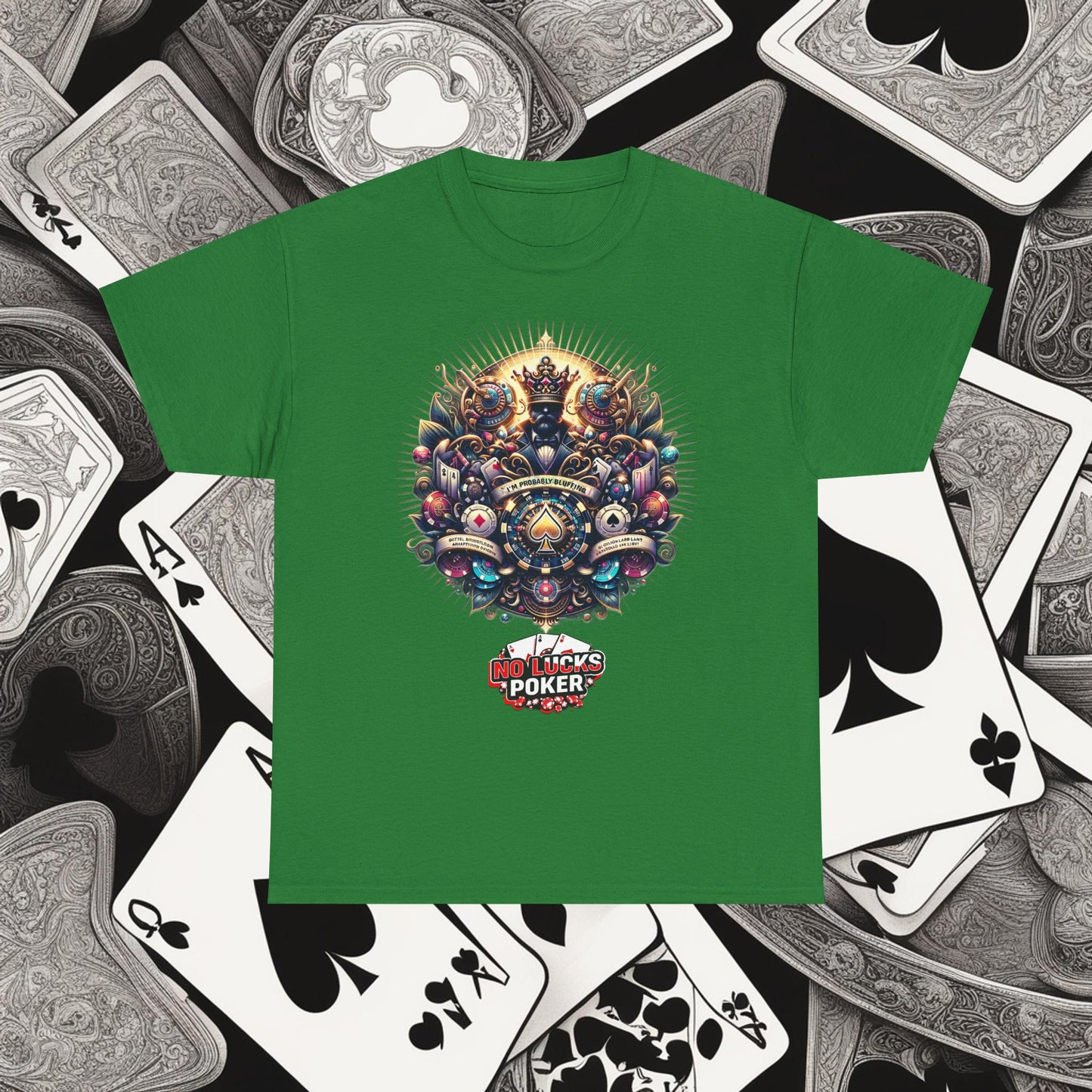 I'm Probably Bluffing unisex heavy cotton tee Poker Apparel