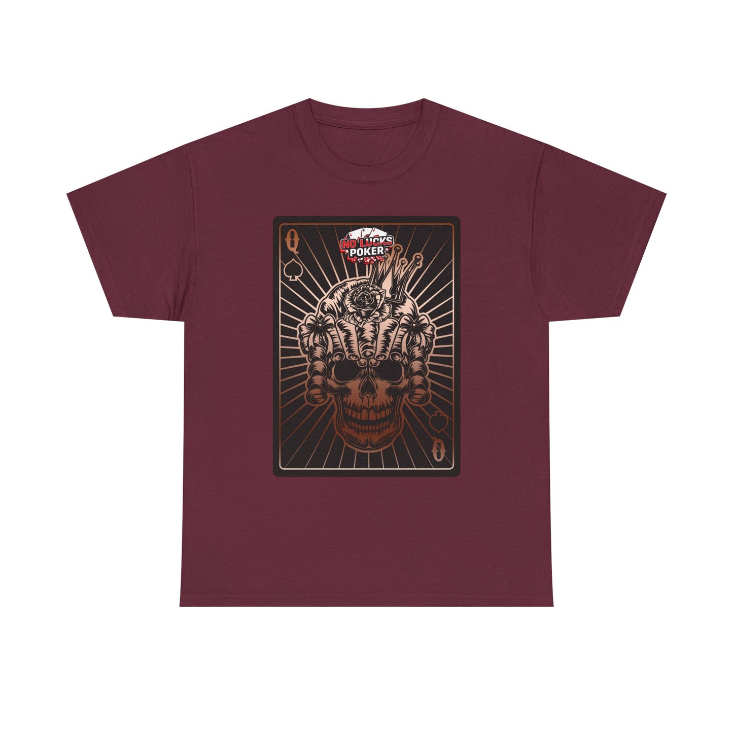 No Lucks Given – Angry Queen of Spades Poker Tee (Copper Edition)