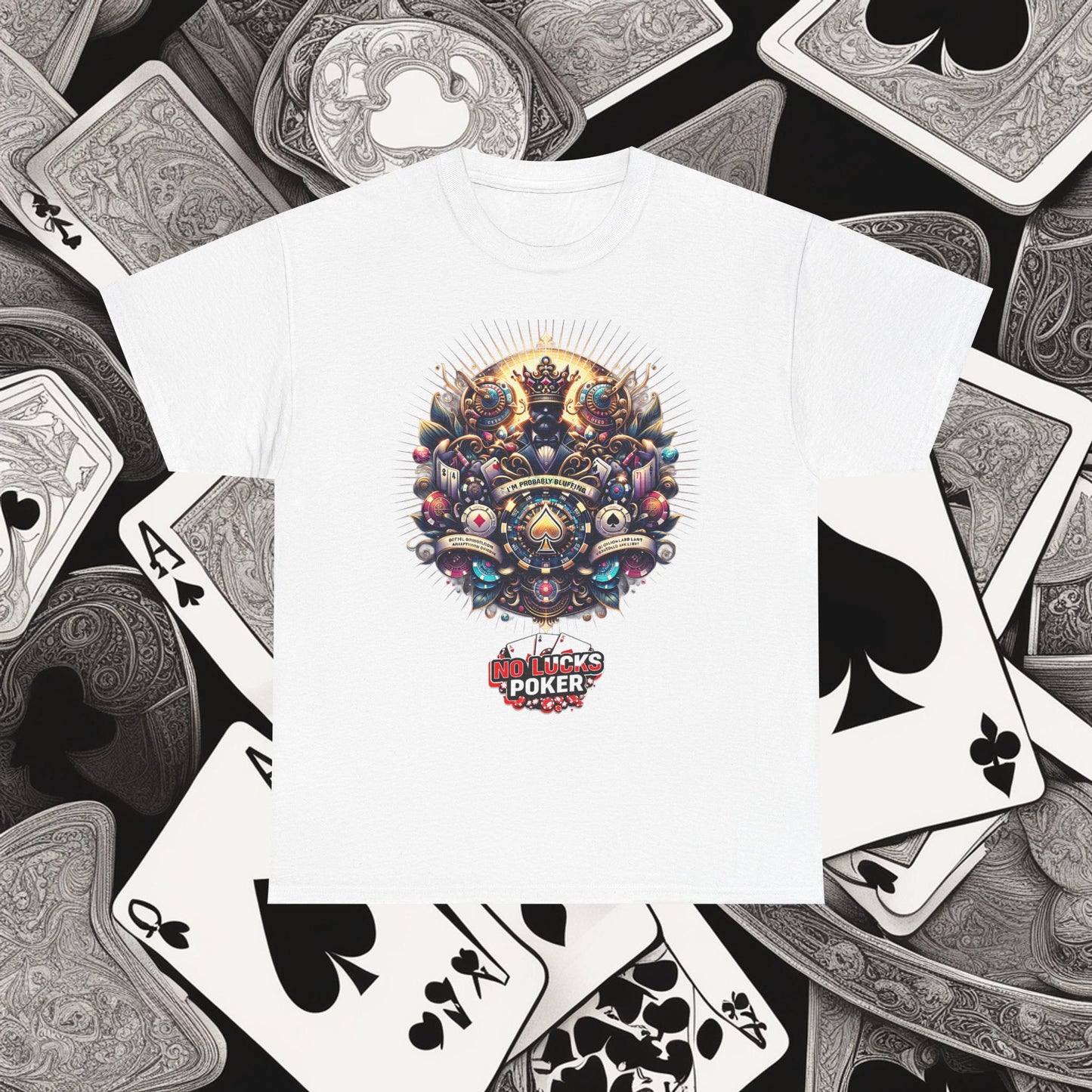 I'm Probably Bluffing unisex heavy cotton tee Poker Apparel