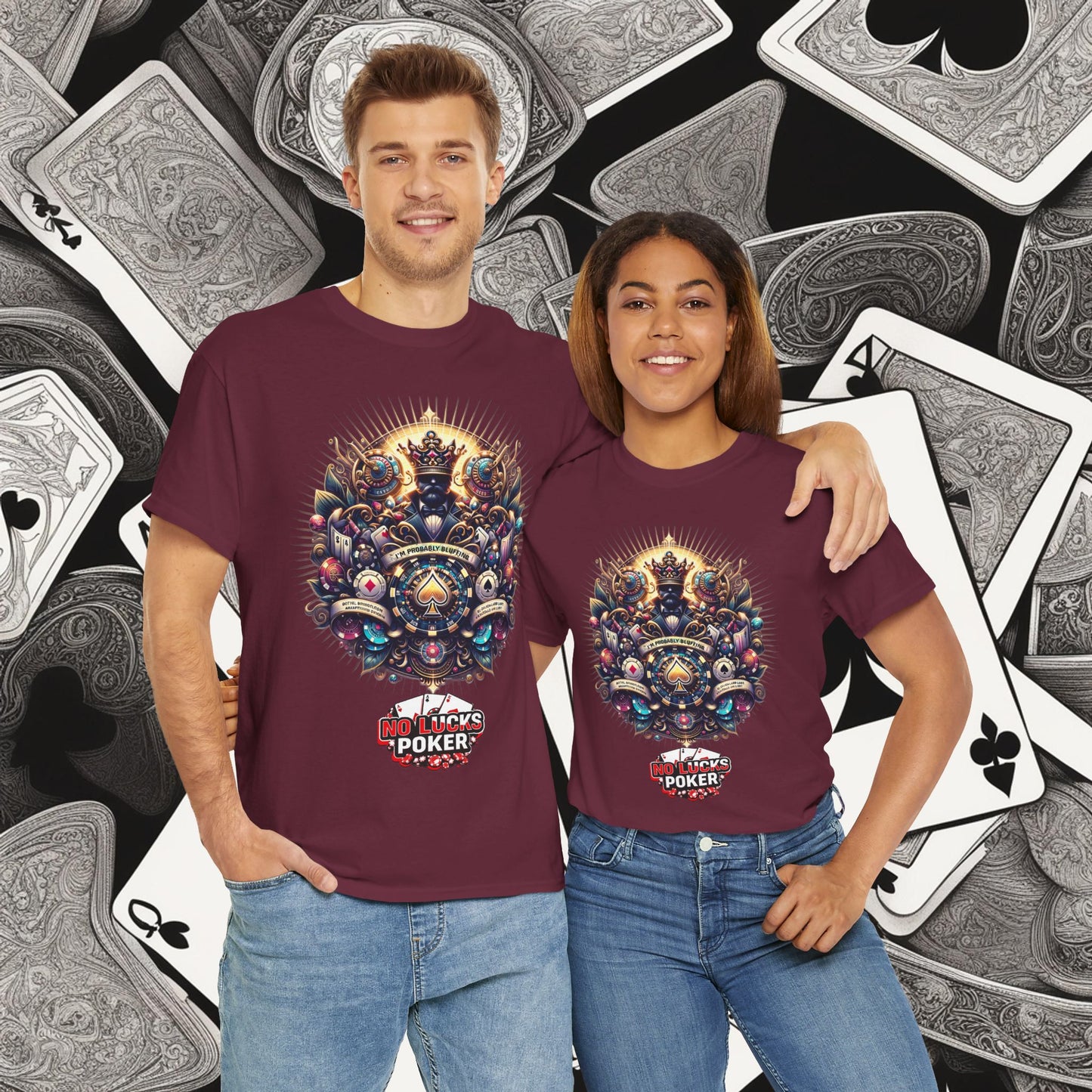 I'm Probably Bluffing unisex heavy cotton tee Poker Apparel