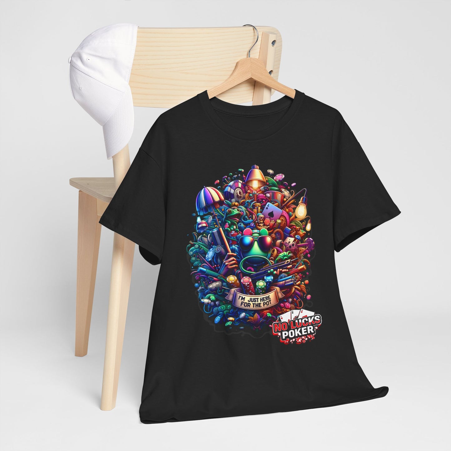 I'm Just here for the Pot unisex heavy cotton tee Poker Apparel