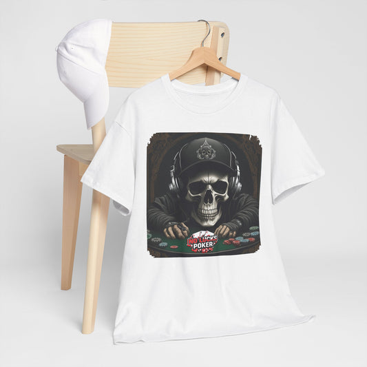 No Lucks Given – Hoodie Skull & Headphones Poker Tee
