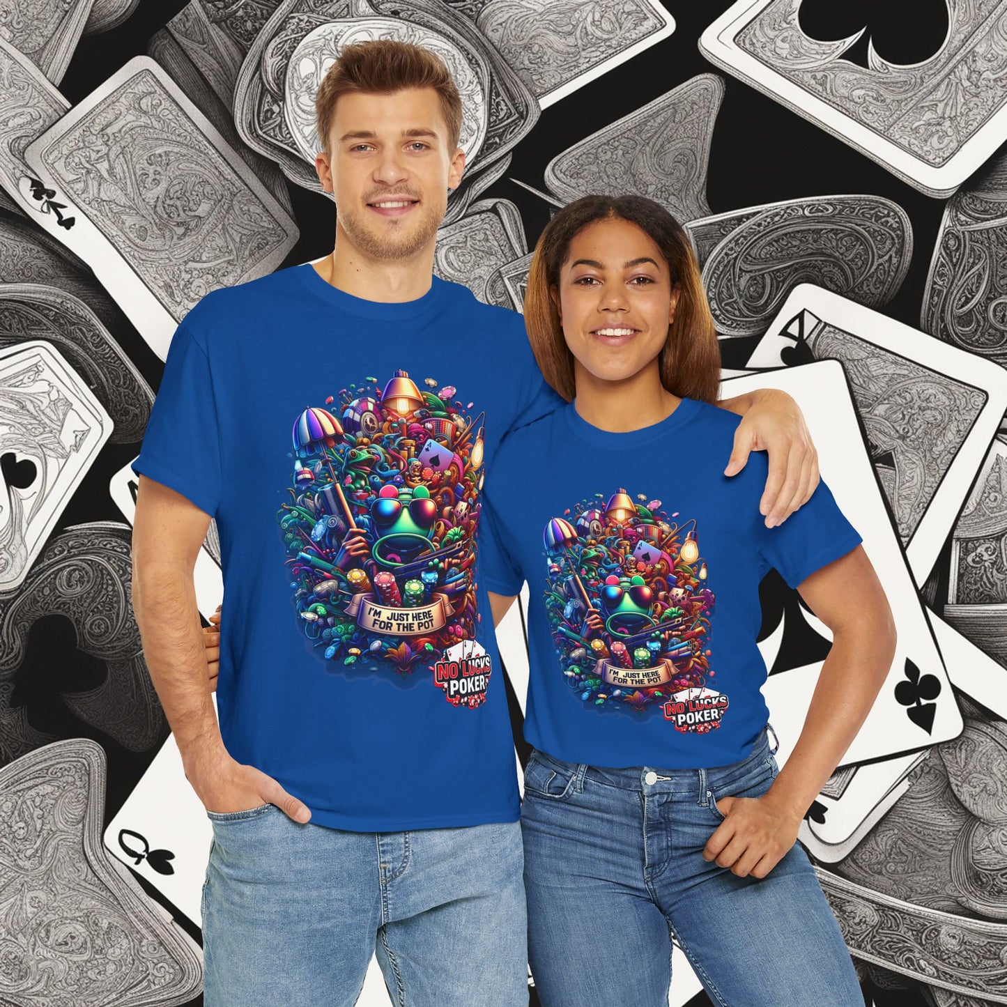 I'm Just here for the Pot unisex heavy cotton tee Poker Apparel