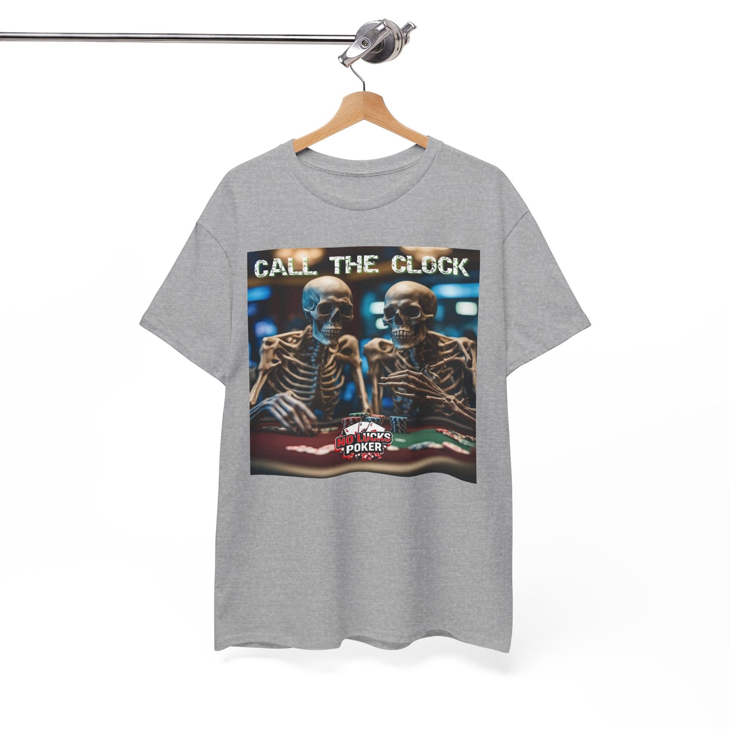 Call the clock skull unisex heavy cotton T-Shirt Must have Good Luck All-in