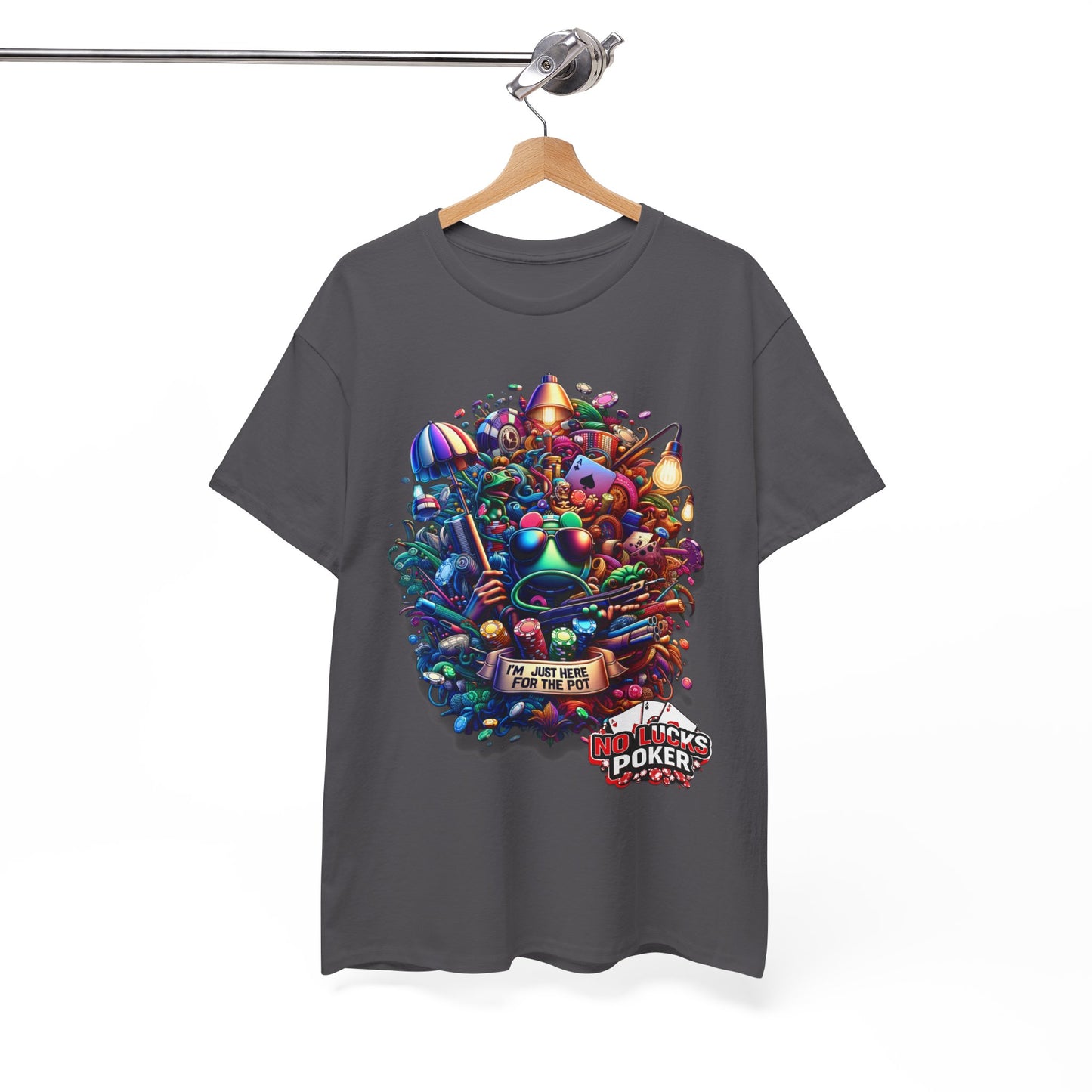 I'm Just here for the Pot unisex heavy cotton tee Poker Apparel