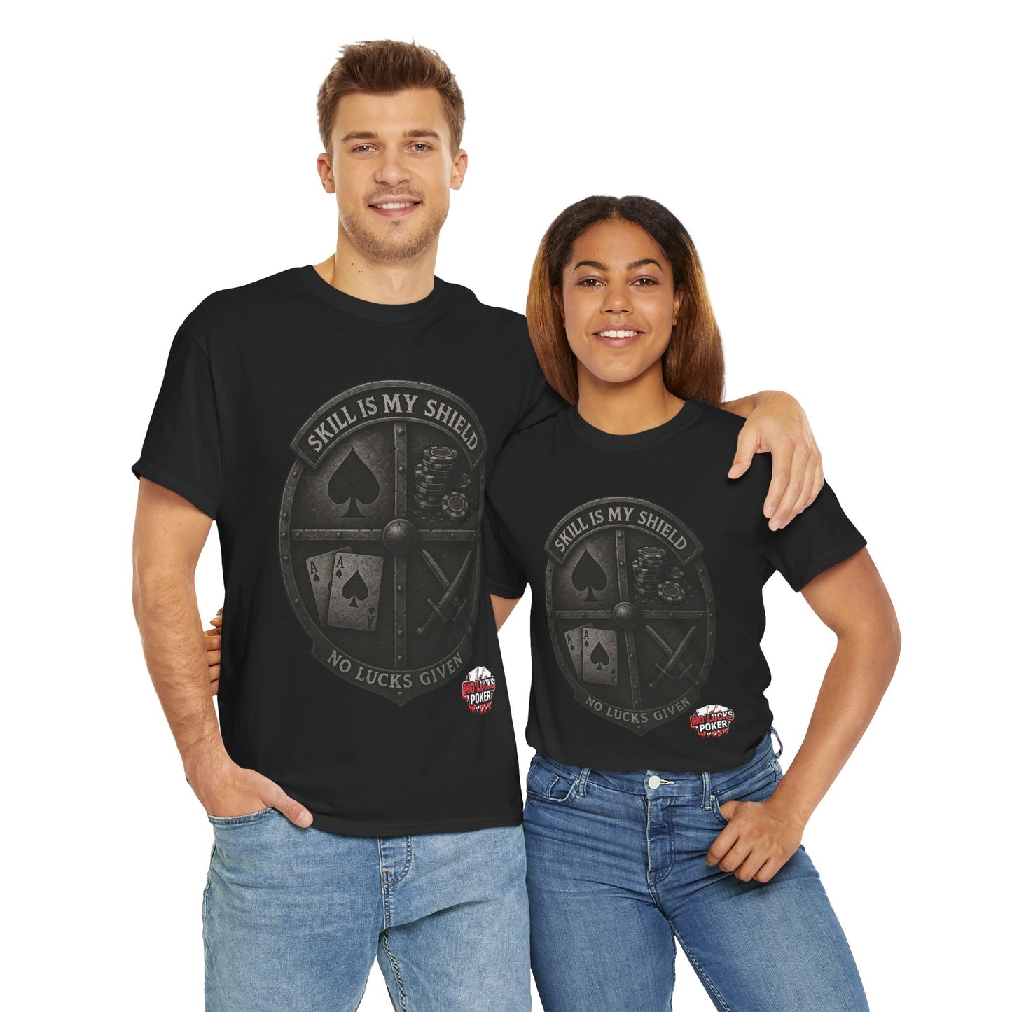 Stack or Shatter Poker T-Shirt | No Lucks Given – Skill Over Luck